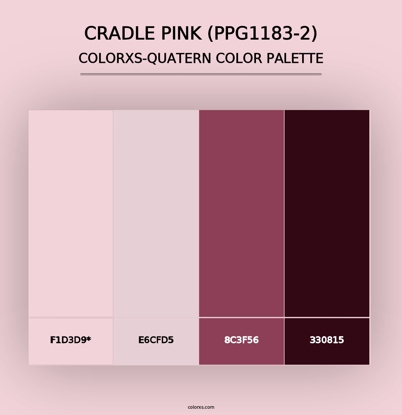 Cradle Pink (PPG1183-2) - Colorxs Quad Palette