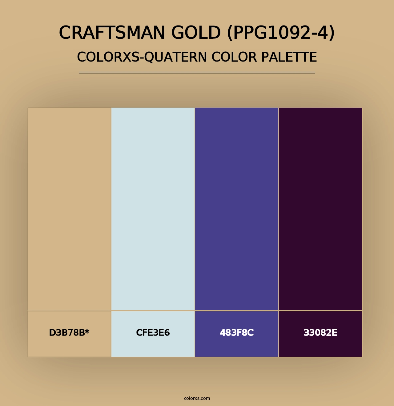 Craftsman Gold (PPG1092-4) - Colorxs Quad Palette