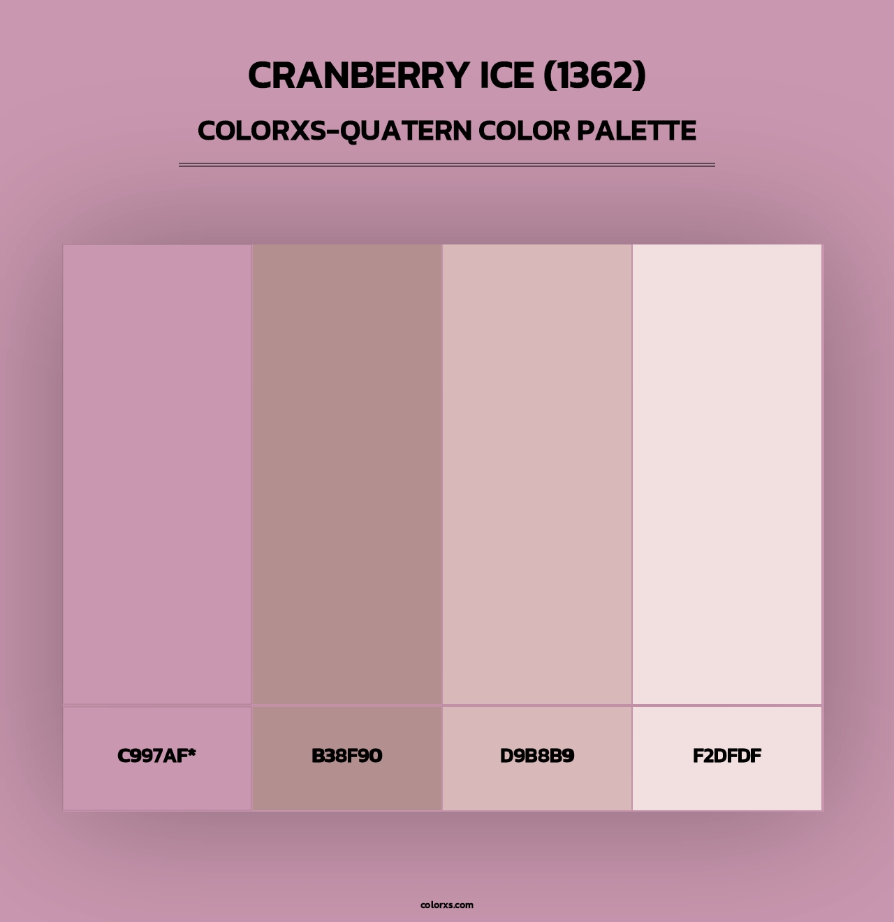 Cranberry Ice (1362) - Colorxs Quad Palette