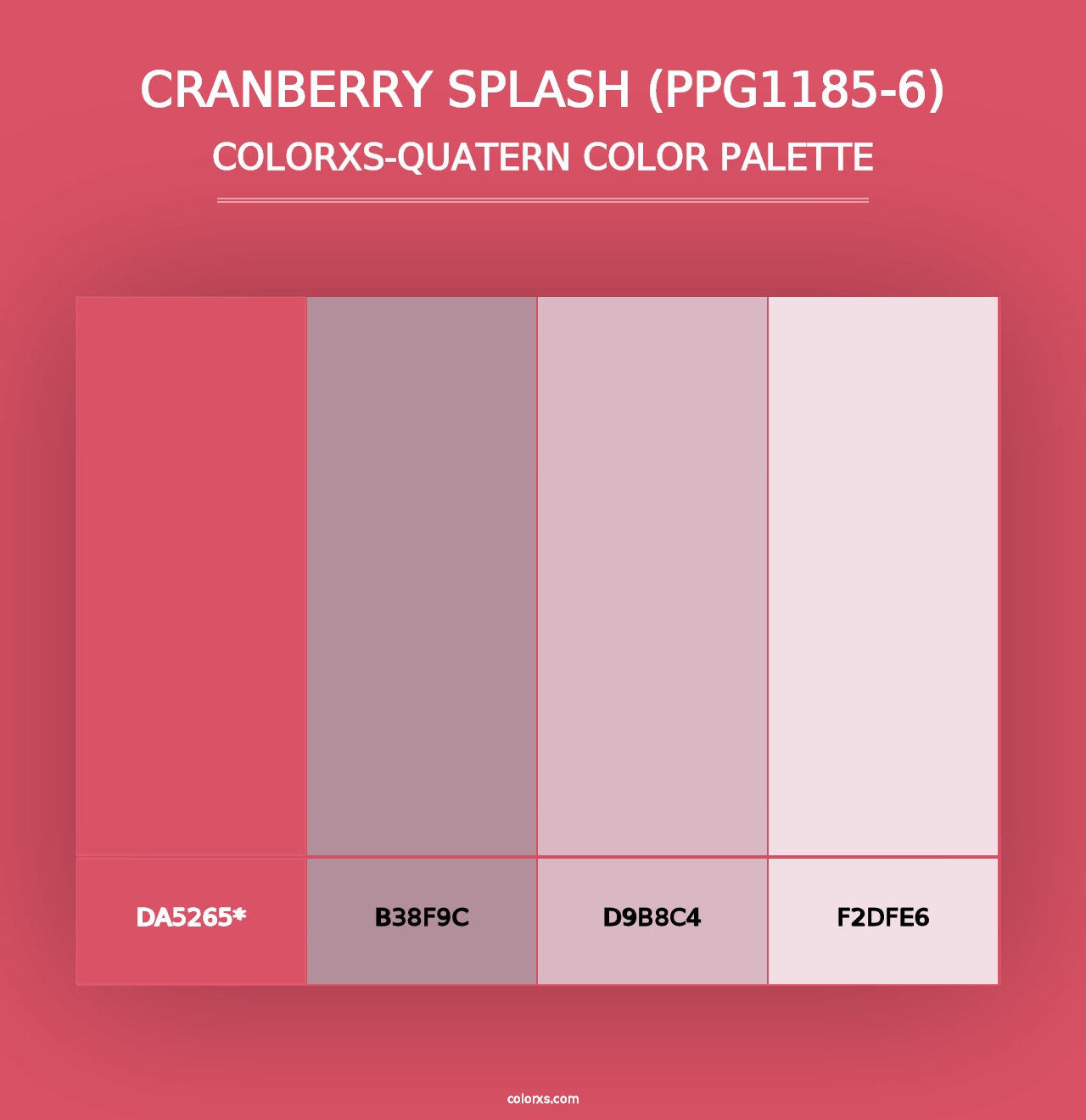 Cranberry Splash (PPG1185-6) - Colorxs Quad Palette