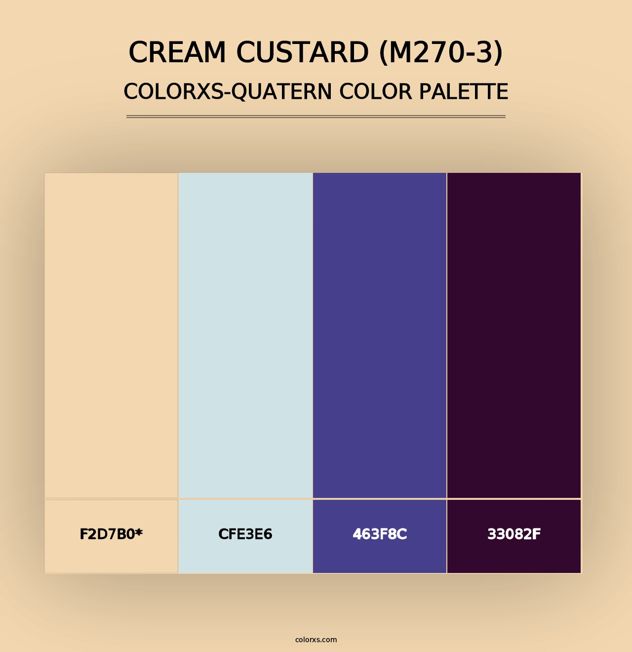 Cream Custard (M270-3) - Colorxs Quad Palette