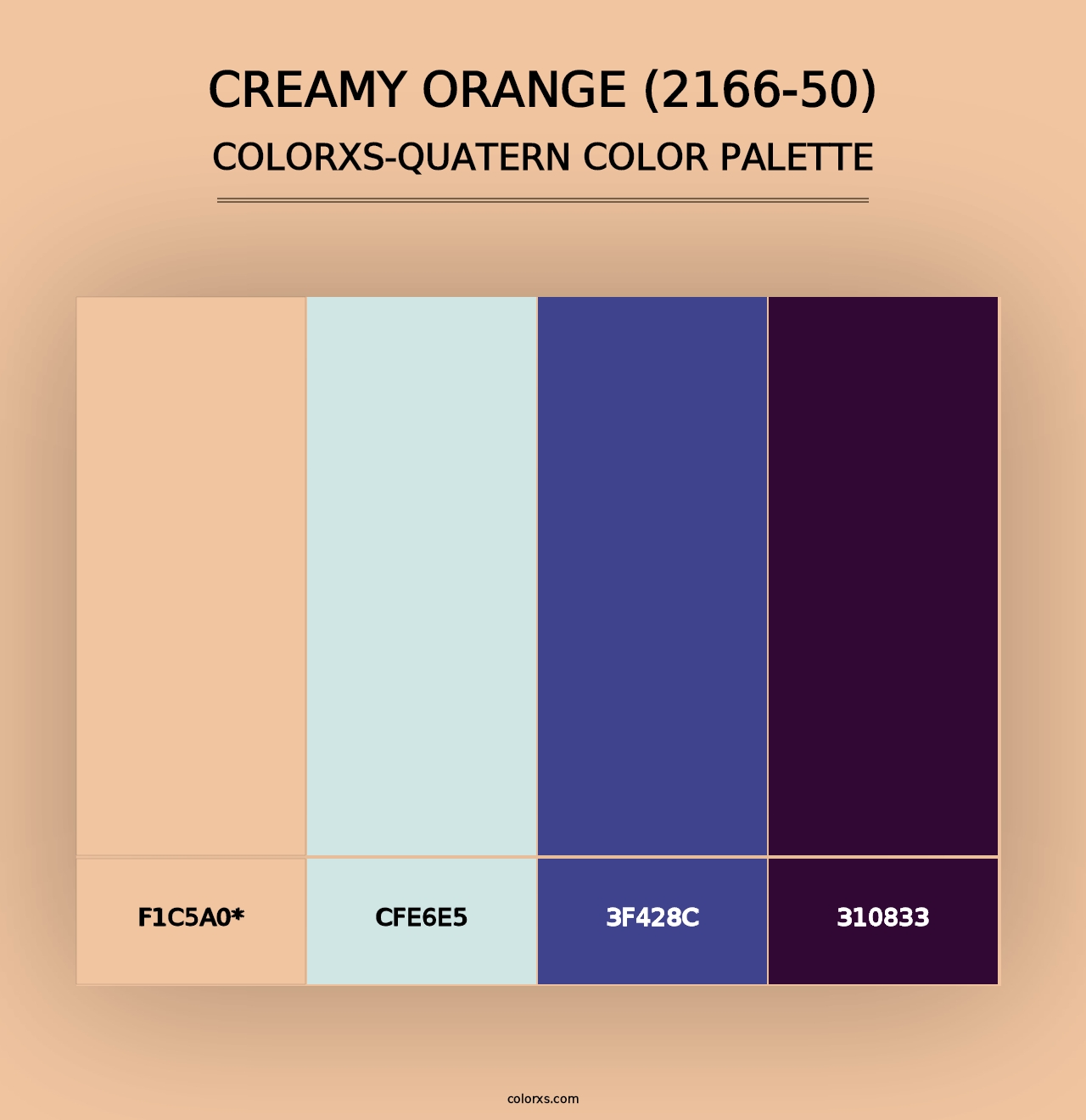 Creamy Orange (2166-50) - Colorxs Quad Palette