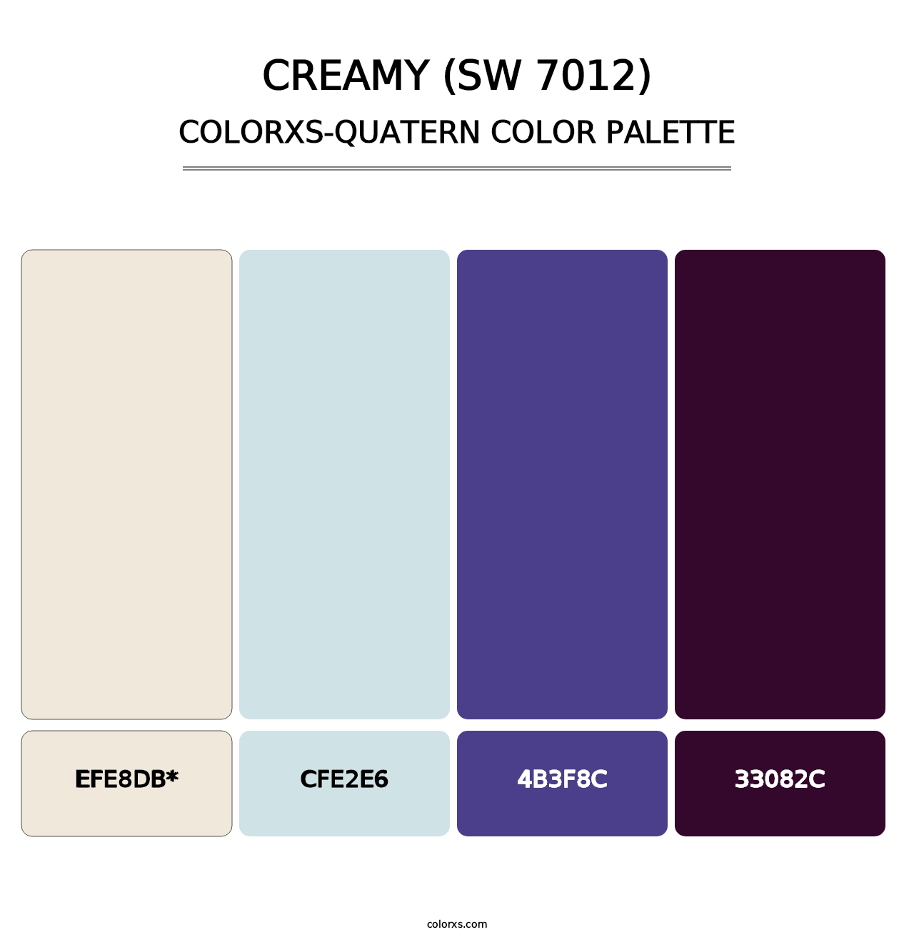 Creamy (SW 7012) - Colorxs Quad Palette