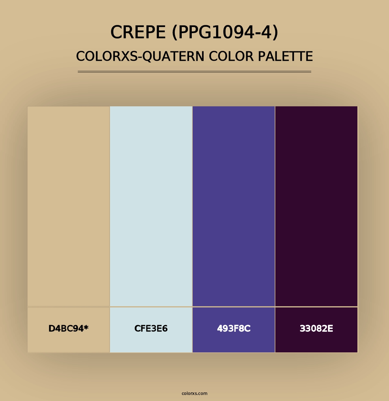 Crepe (PPG1094-4) - Colorxs Quad Palette