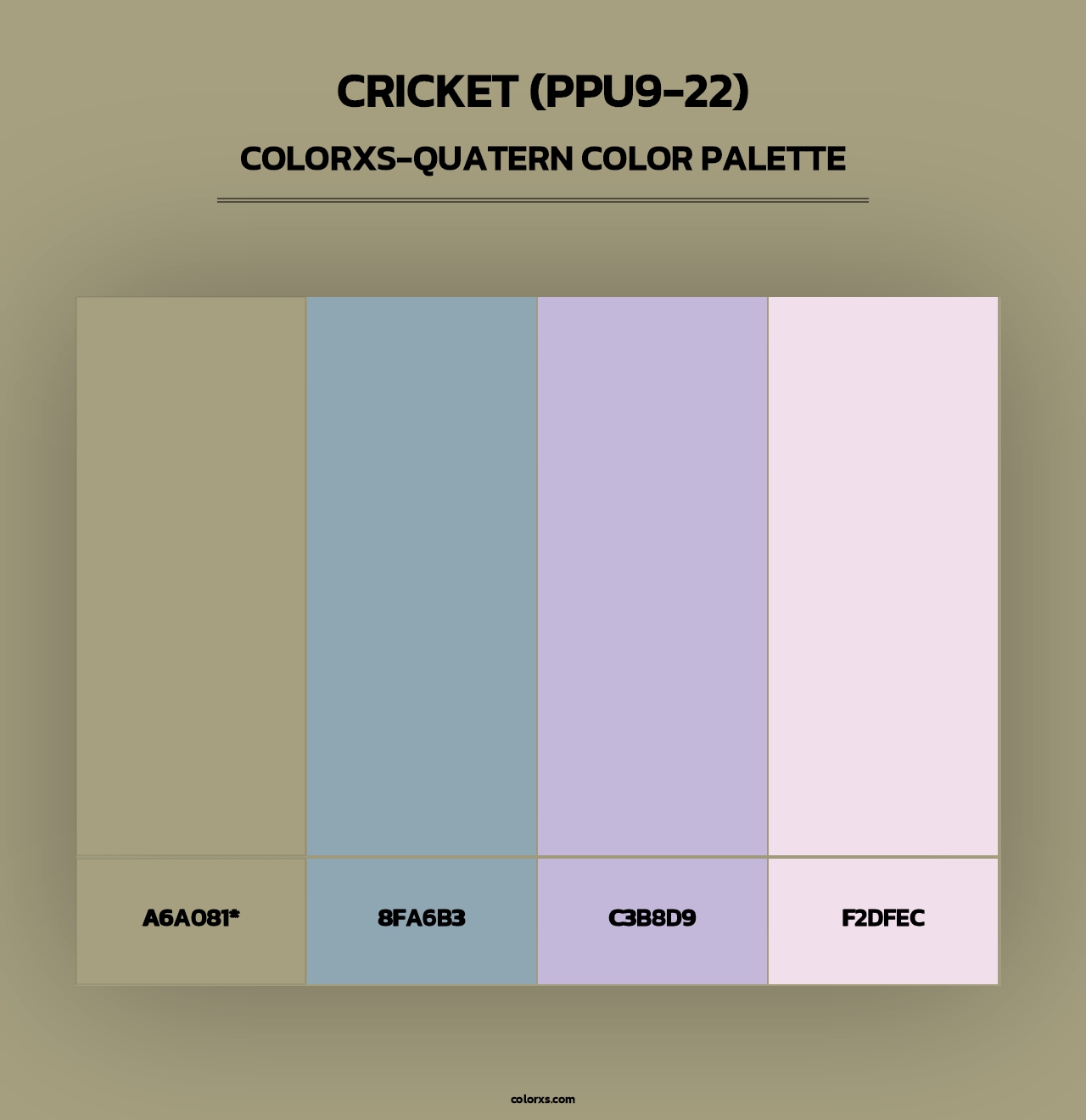 Cricket (PPU9-22) - Colorxs Quad Palette