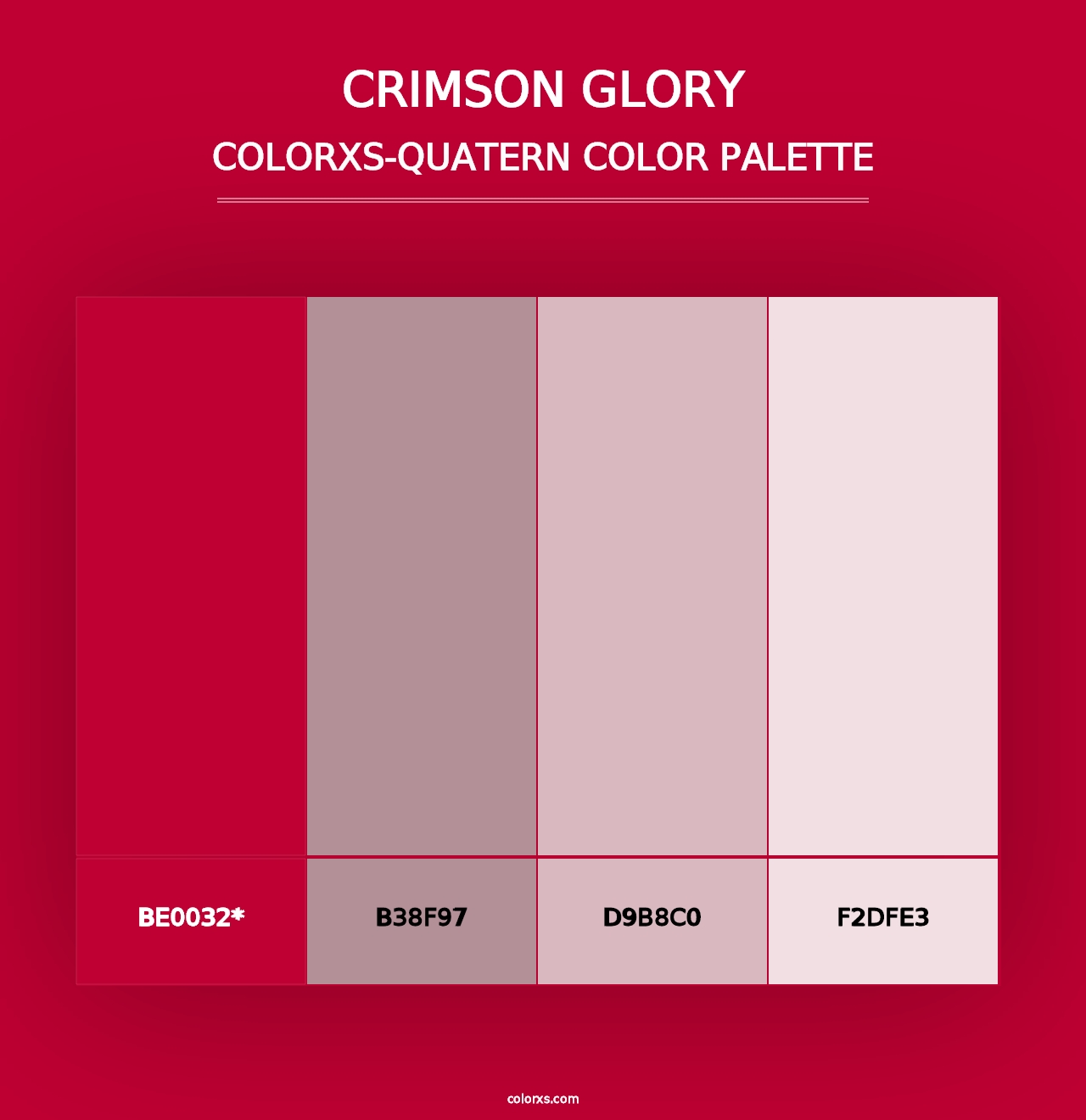 Crimson Glory - Colorxs Quad Palette