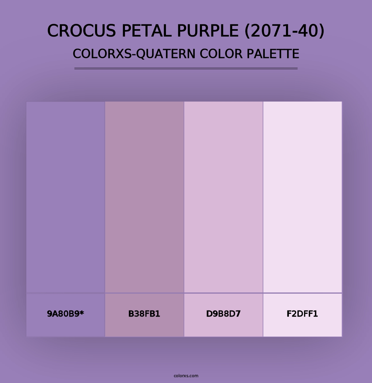 Crocus Petal Purple (2071-40) - Colorxs Quad Palette