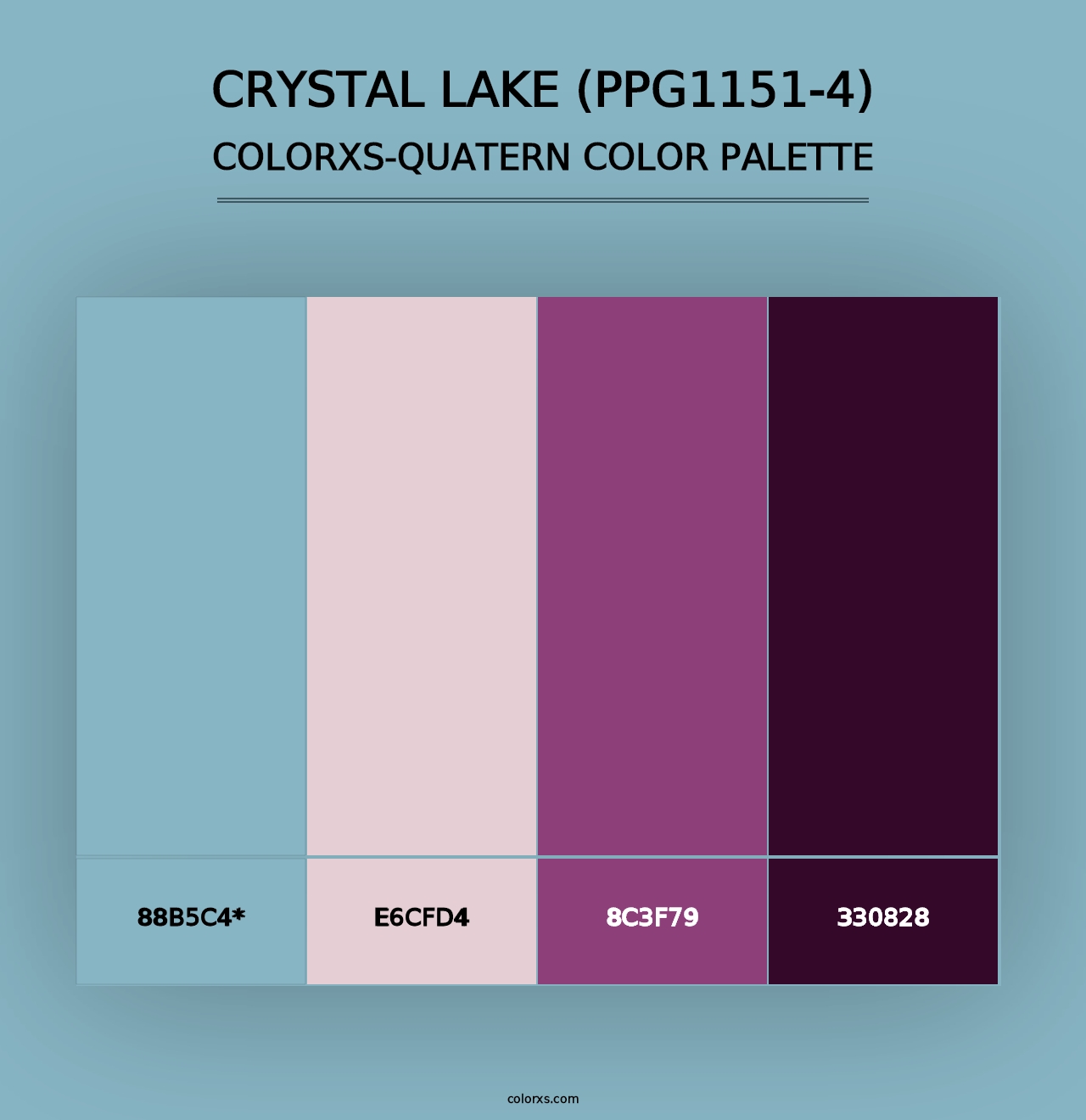 Crystal Lake (PPG1151-4) - Colorxs Quad Palette