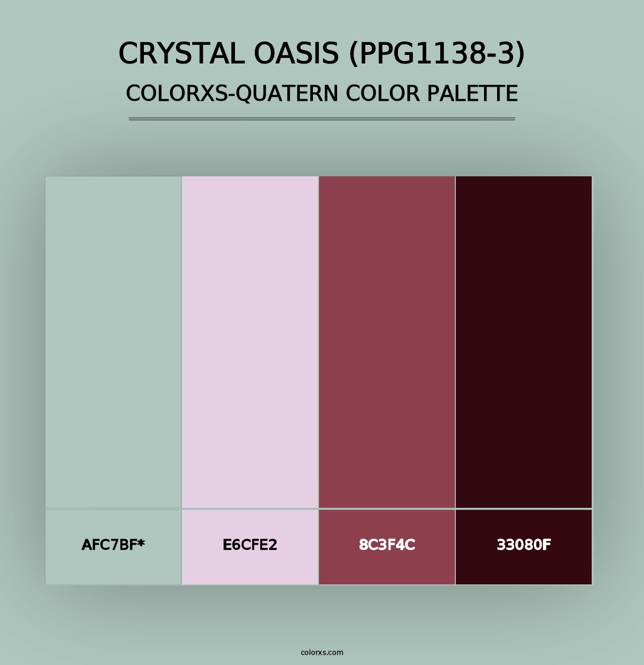 Crystal Oasis (PPG1138-3) - Colorxs Quad Palette