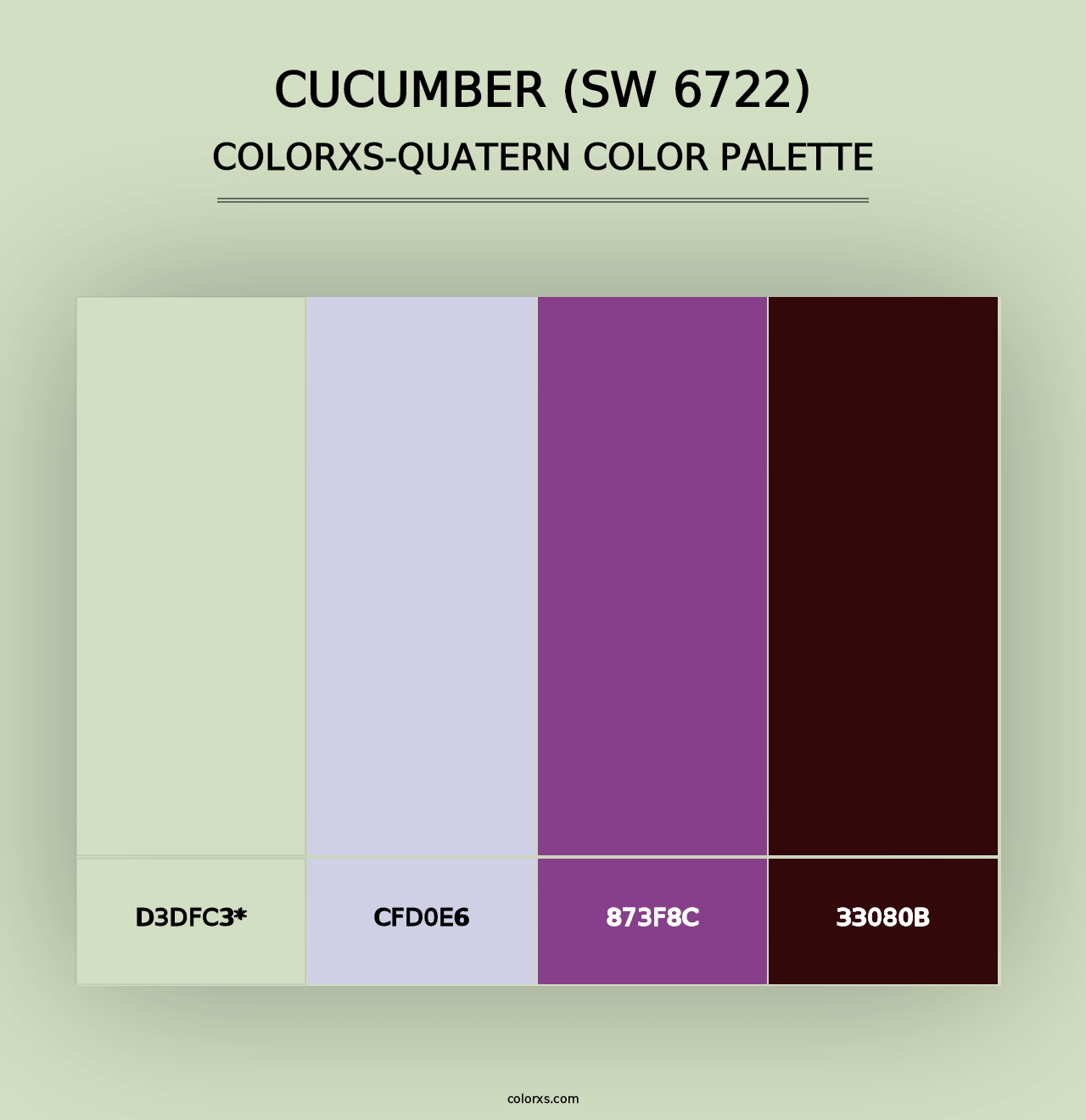 Cucumber (SW 6722) - Colorxs Quad Palette