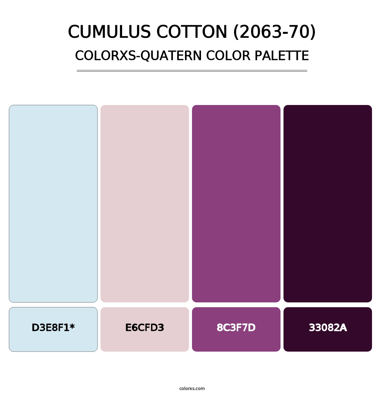 Cumulus Cotton (2063-70) - Colorxs Quad Palette