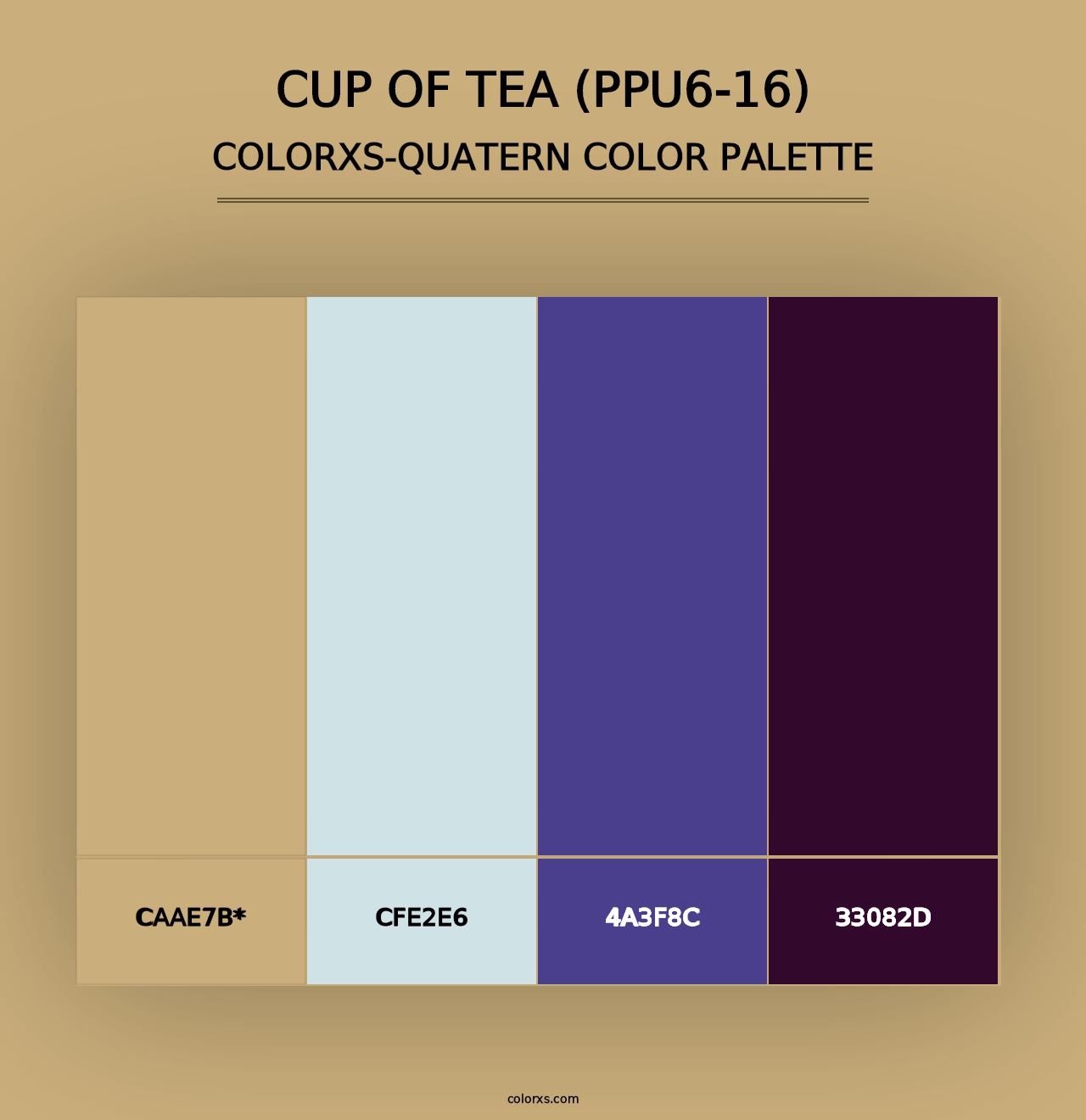 Cup Of Tea (PPU6-16) - Colorxs Quad Palette