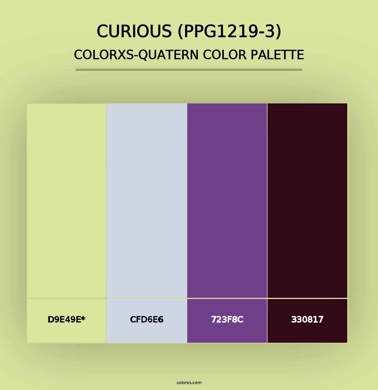 Curious (PPG1219-3) - Colorxs Quad Palette