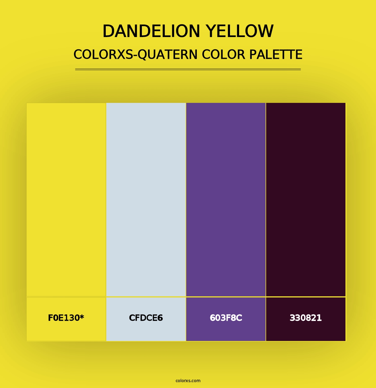 Dandelion Yellow - Colorxs Quad Palette