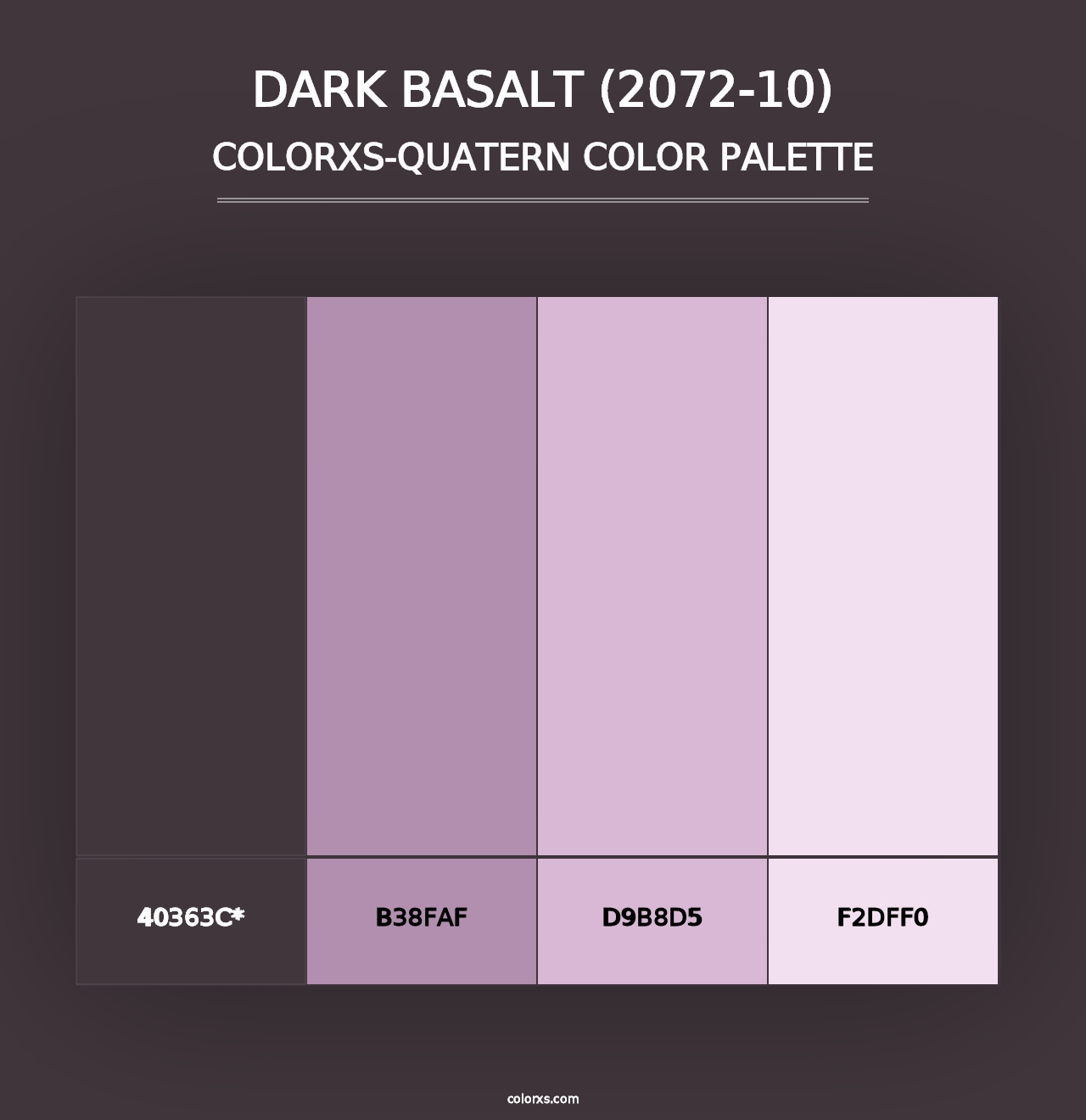 Dark Basalt (2072-10) - Colorxs Quad Palette