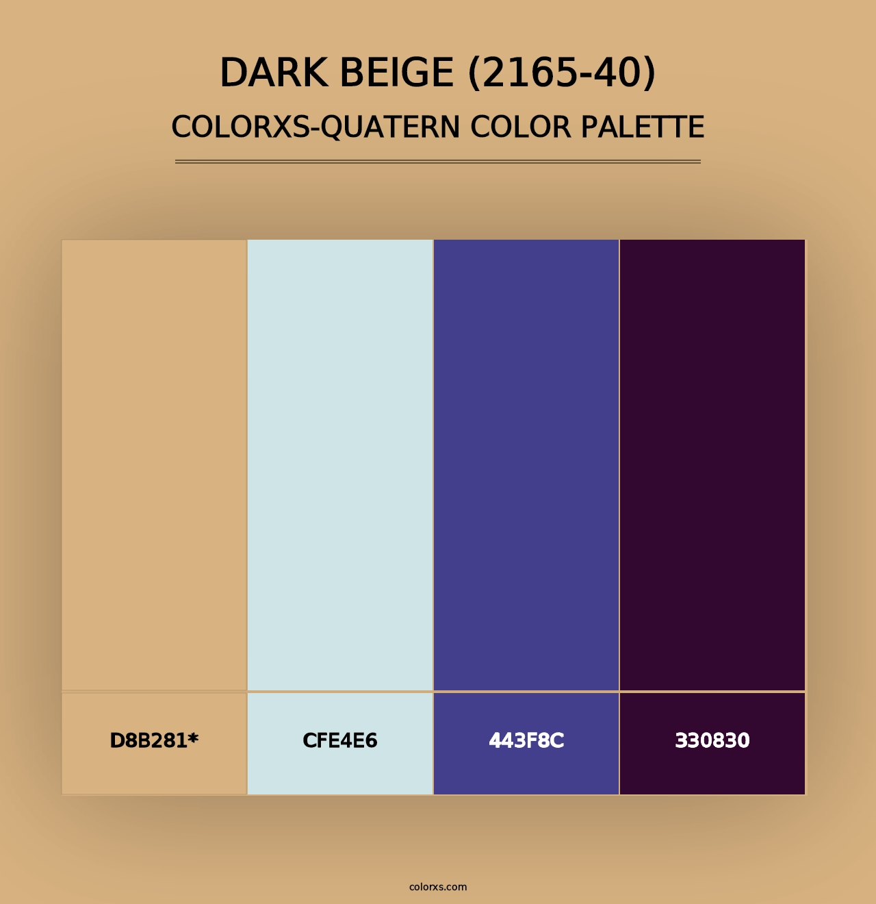 Dark Beige (2165-40) - Colorxs Quad Palette