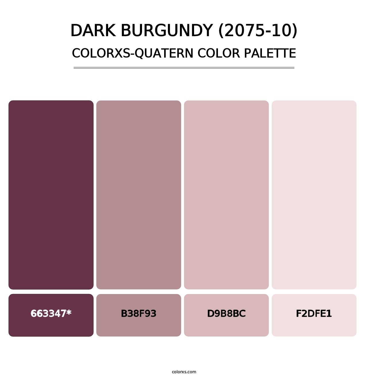 Dark Burgundy (2075-10) - Colorxs Quad Palette