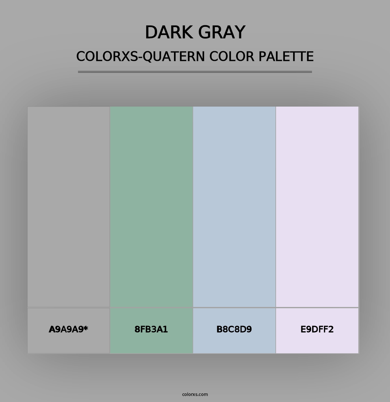 Dark Gray - Colorxs Quad Palette