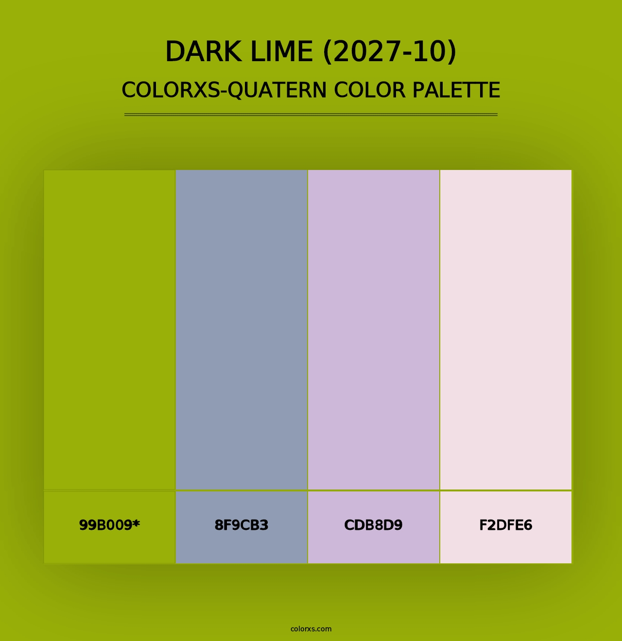 Dark Lime (2027-10) - Colorxs Quad Palette