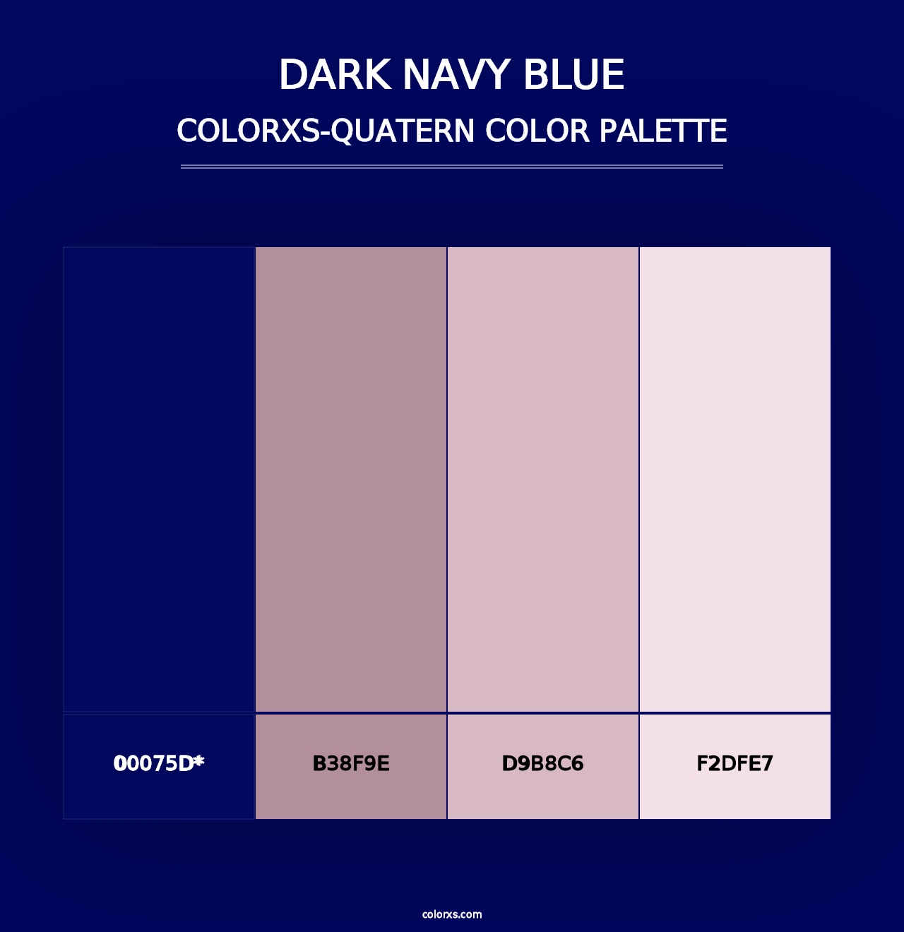 Dark Navy Blue - Colorxs Quad Palette