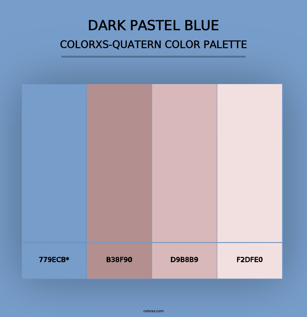 Dark Pastel Blue - Colorxs Quad Palette