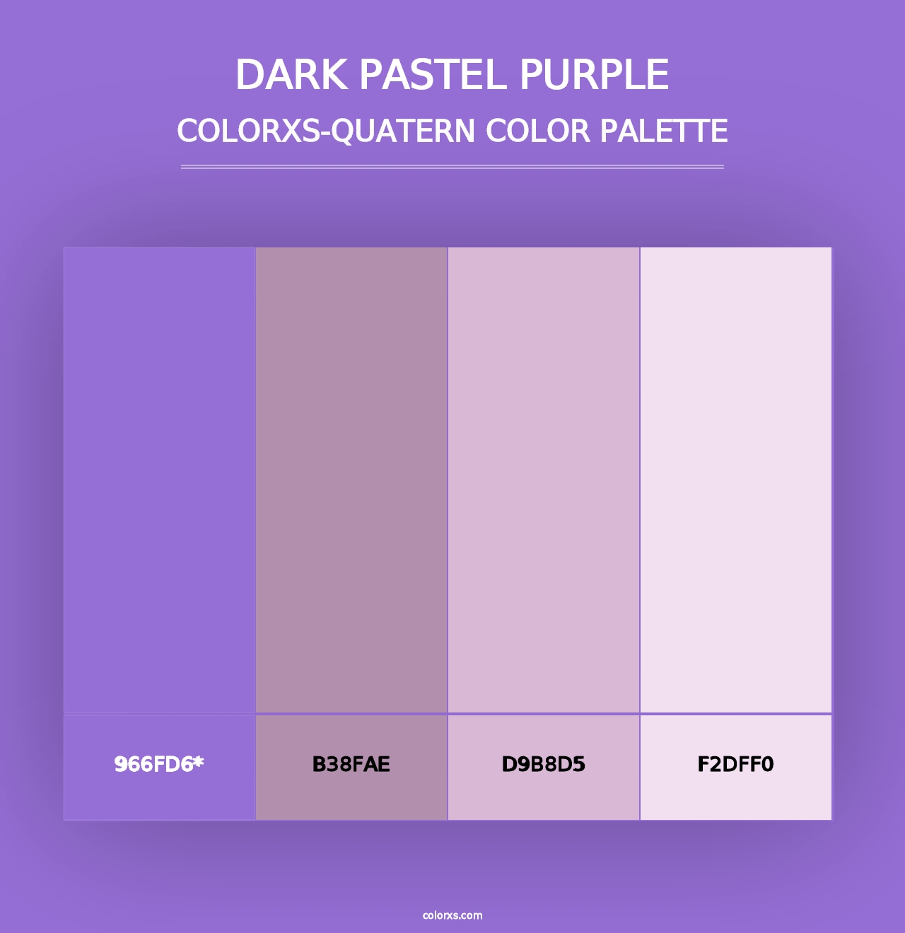 Dark Pastel Purple - Colorxs Quad Palette