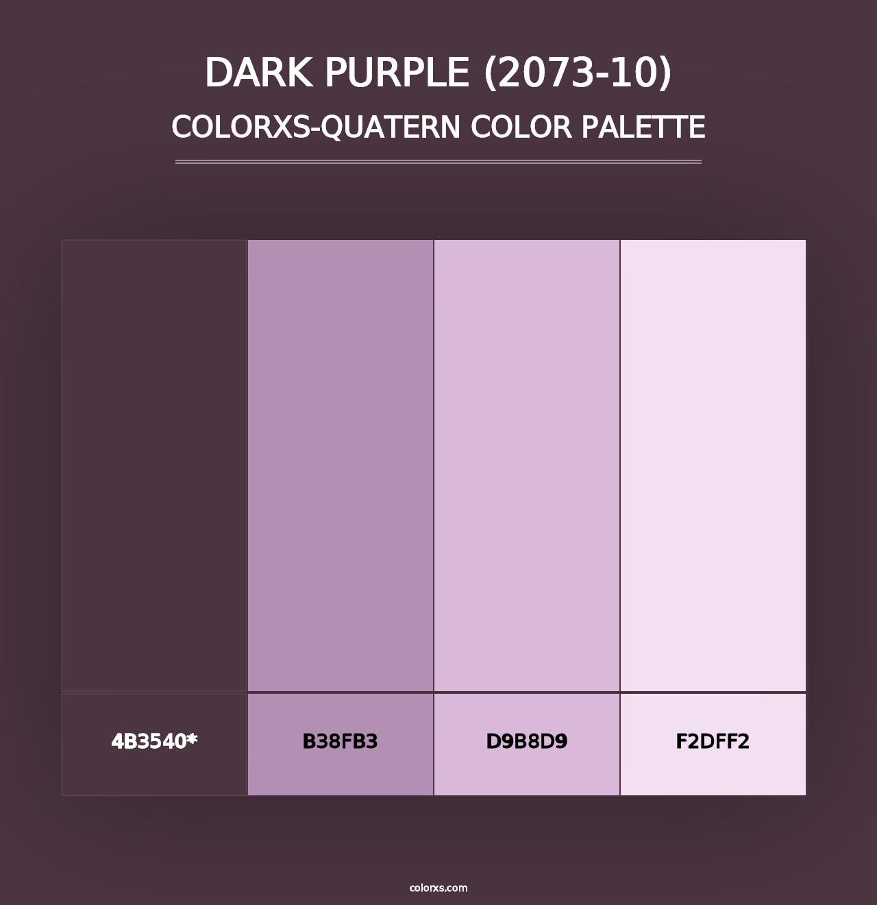 Dark Purple (2073-10) - Colorxs Quad Palette