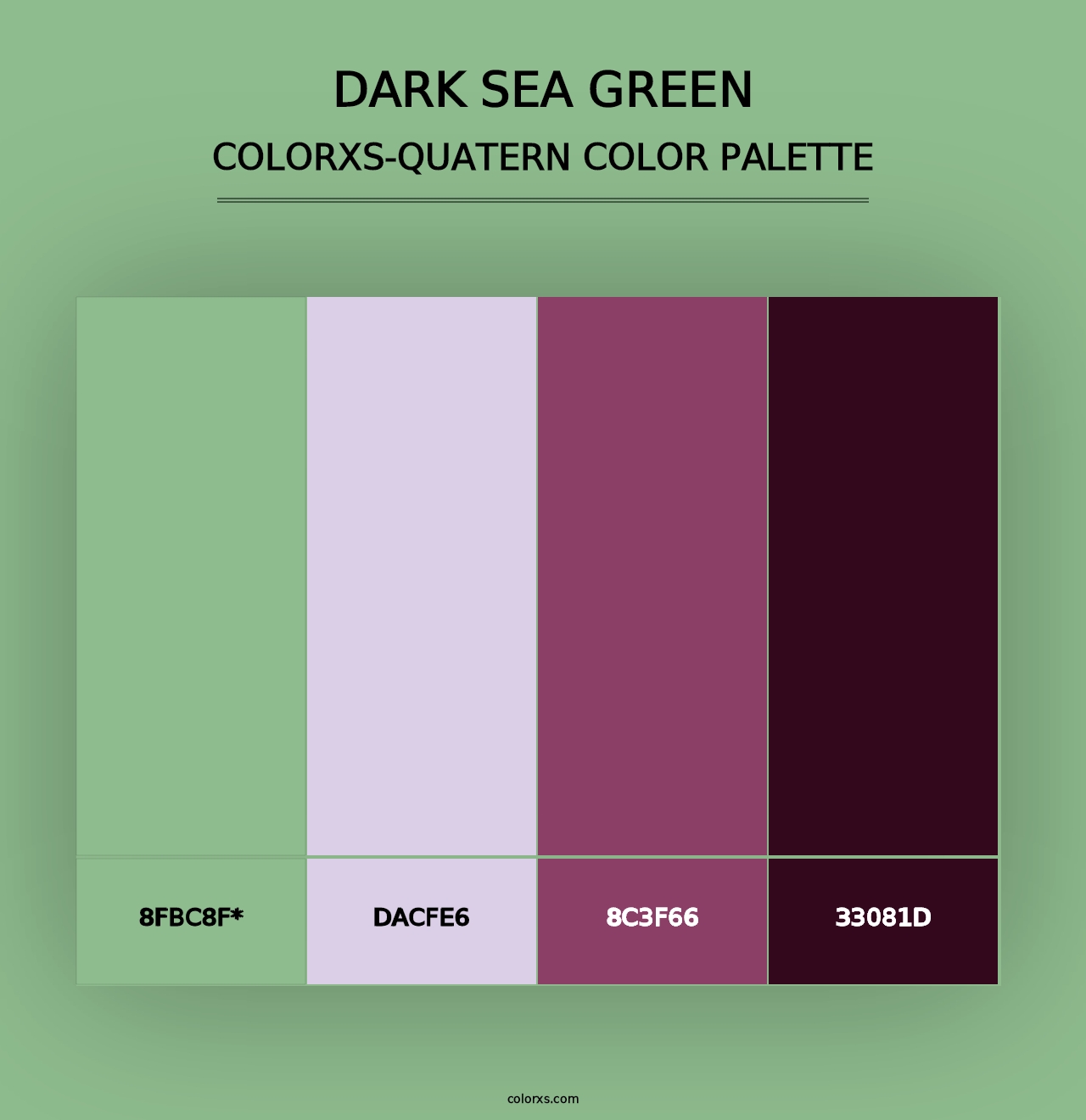 Dark Sea Green - Colorxs Quad Palette