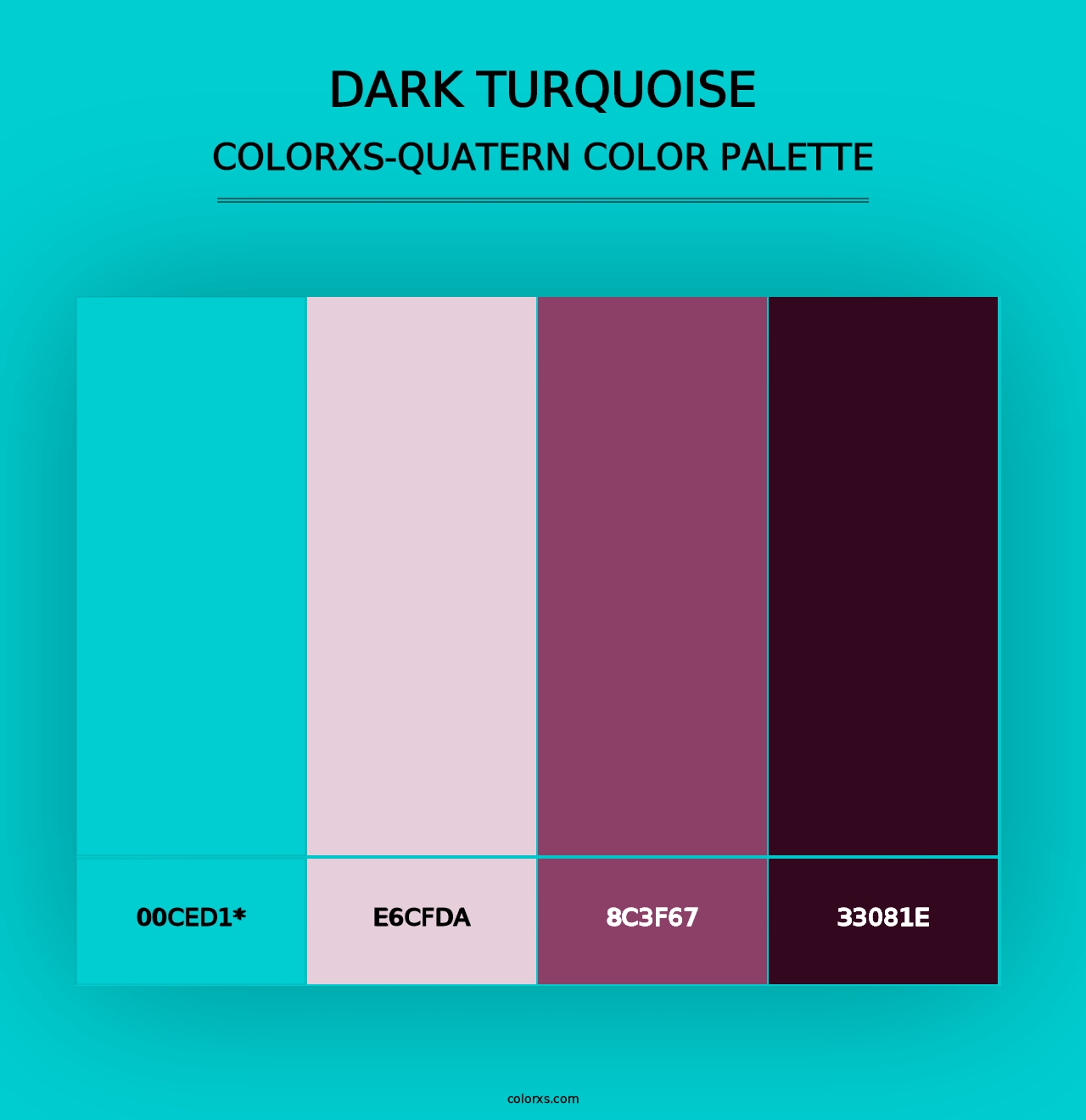 Dark Turquoise - Colorxs Quad Palette