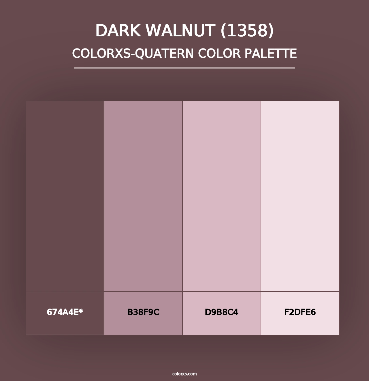 Dark Walnut (1358) - Colorxs Quad Palette