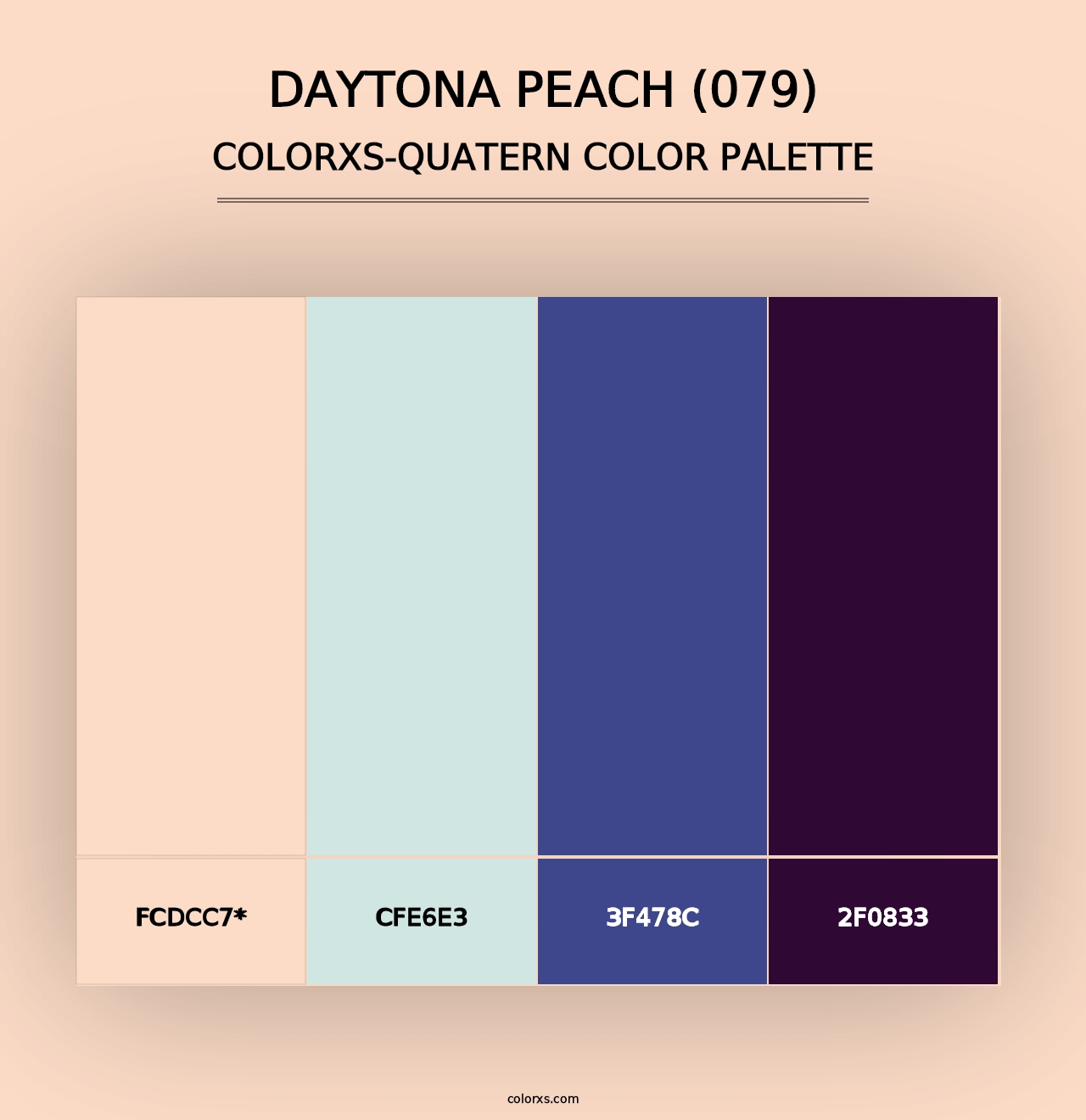 Daytona Peach (079) - Colorxs Quad Palette