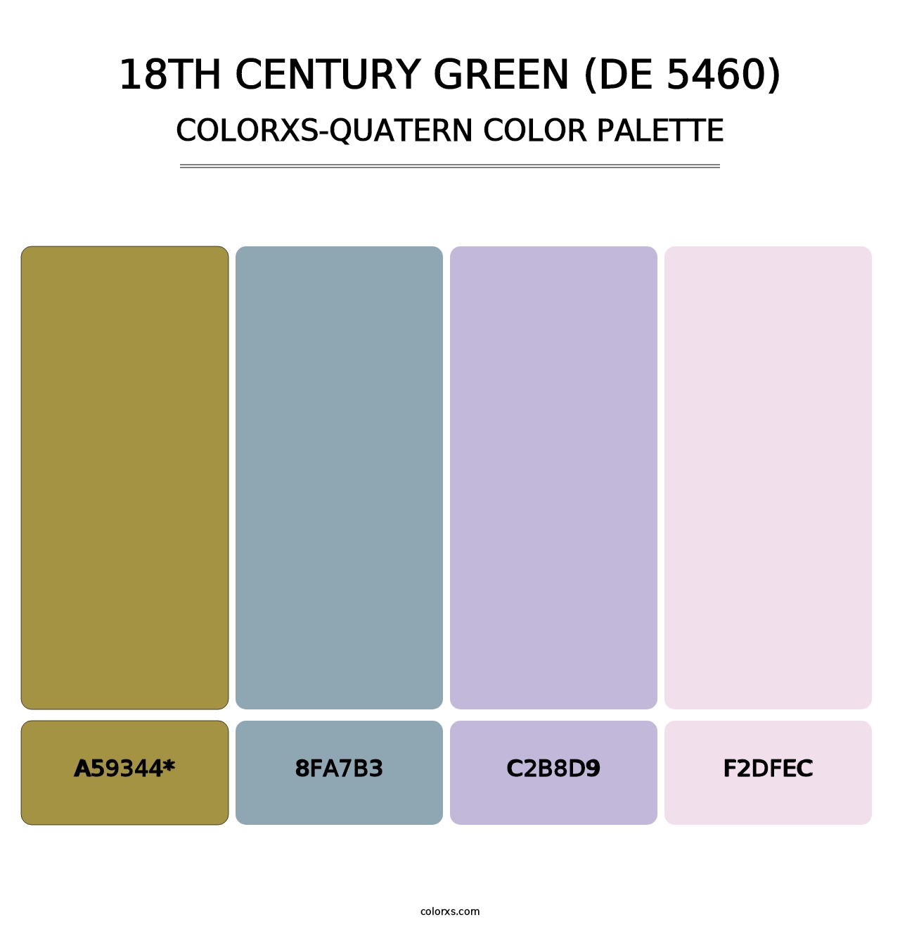 18th Century Green (DE 5460) - Colorxs Quad Palette