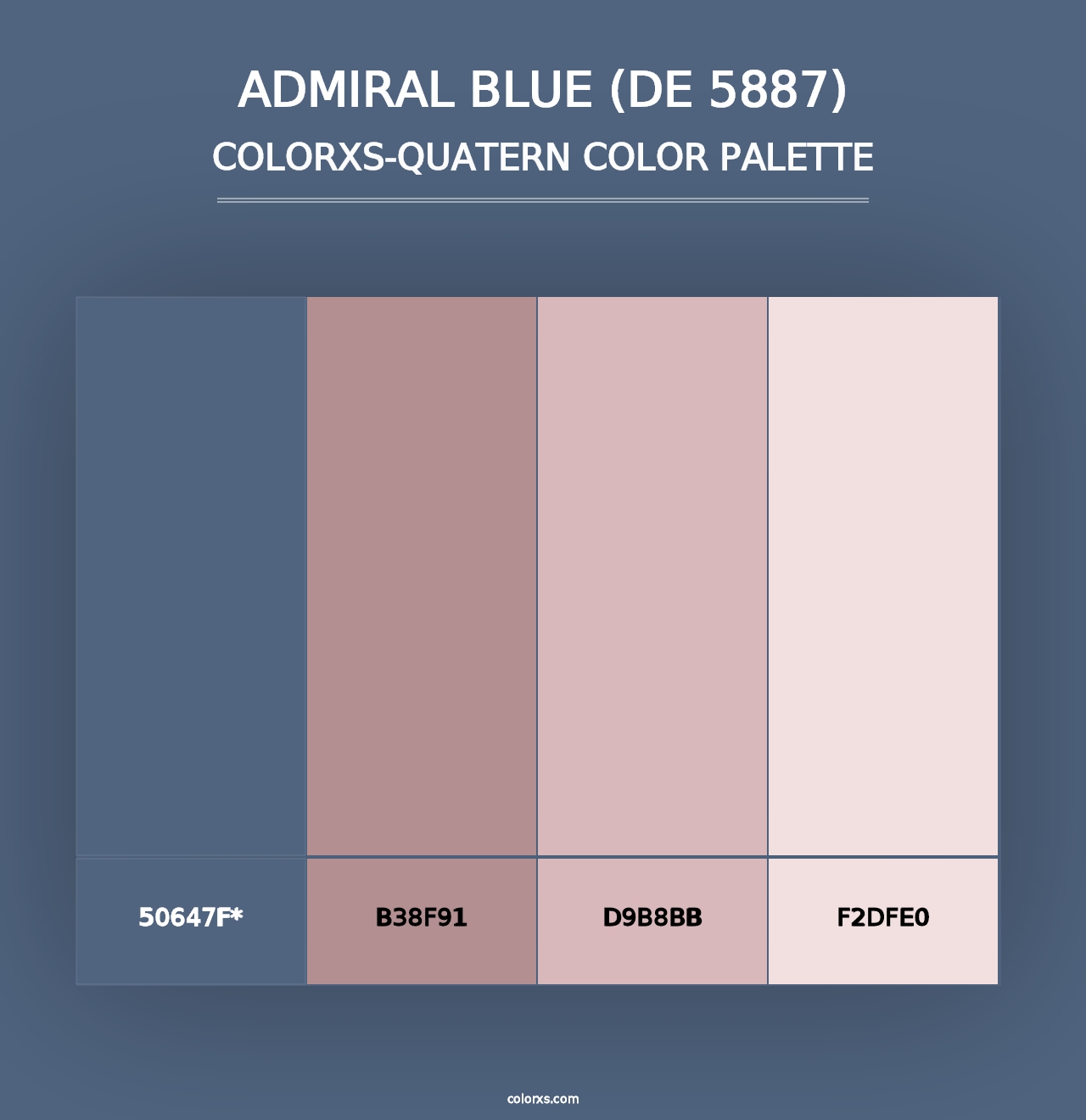 Admiral Blue (DE 5887) - Colorxs Quad Palette