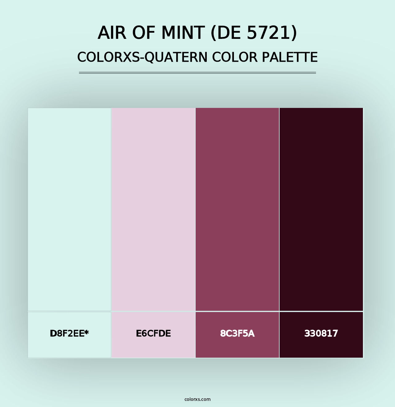 Air of Mint (DE 5721) - Colorxs Quad Palette