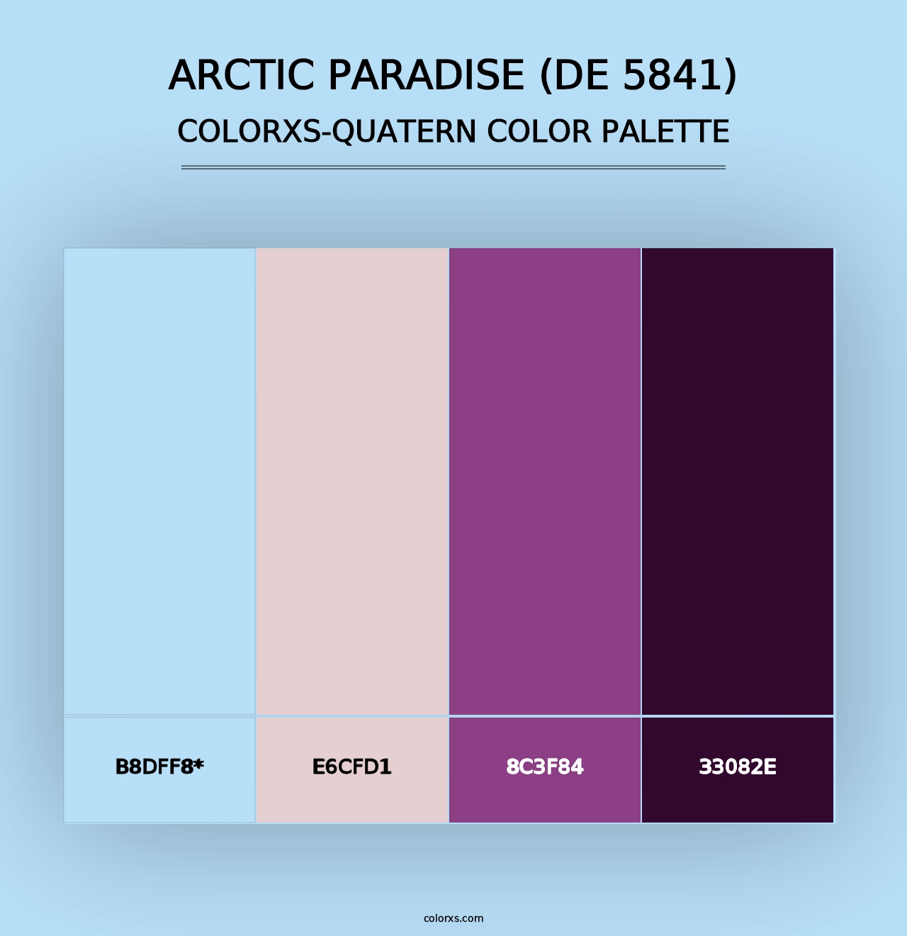 Arctic Paradise (DE 5841) - Colorxs Quad Palette