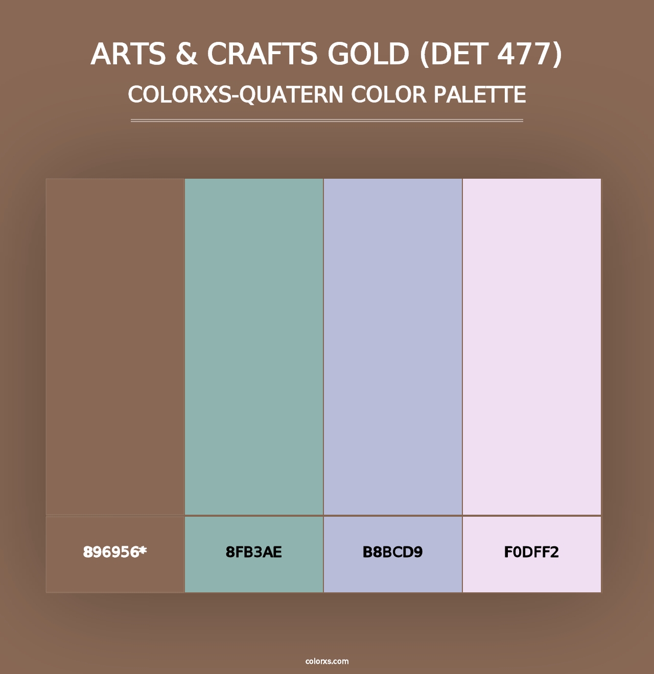 Arts & Crafts Gold (DET 477) - Colorxs Quad Palette