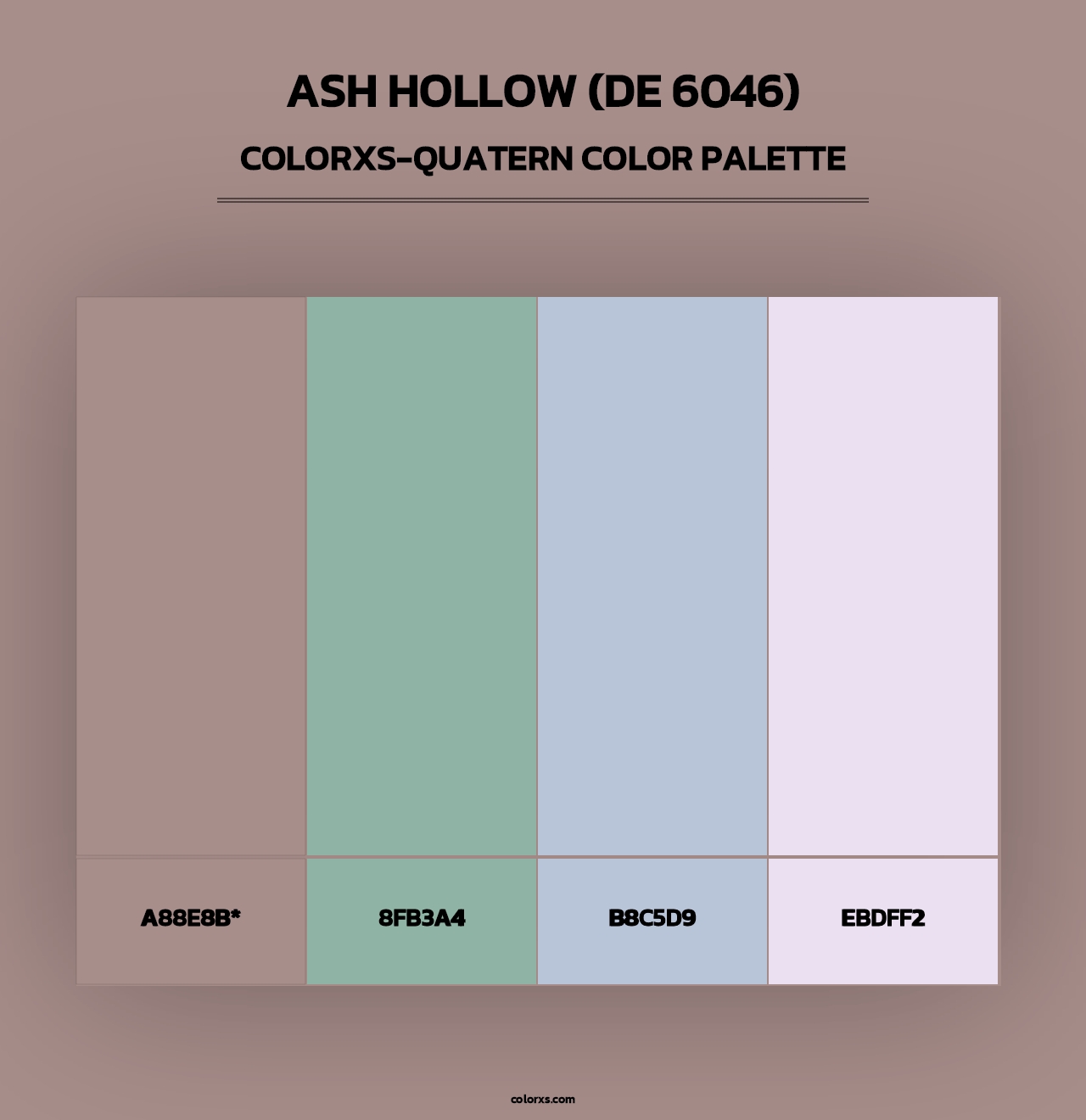 Ash Hollow (DE 6046) - Colorxs Quad Palette