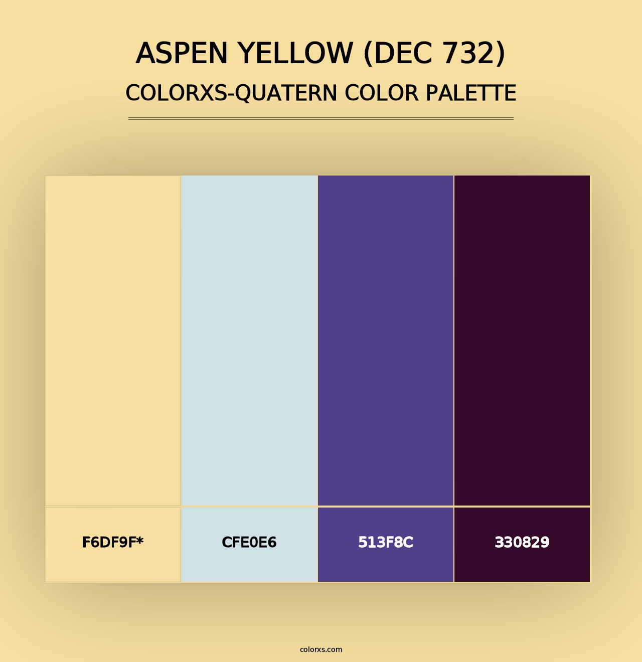 Aspen Yellow (DEC 732) - Colorxs Quad Palette