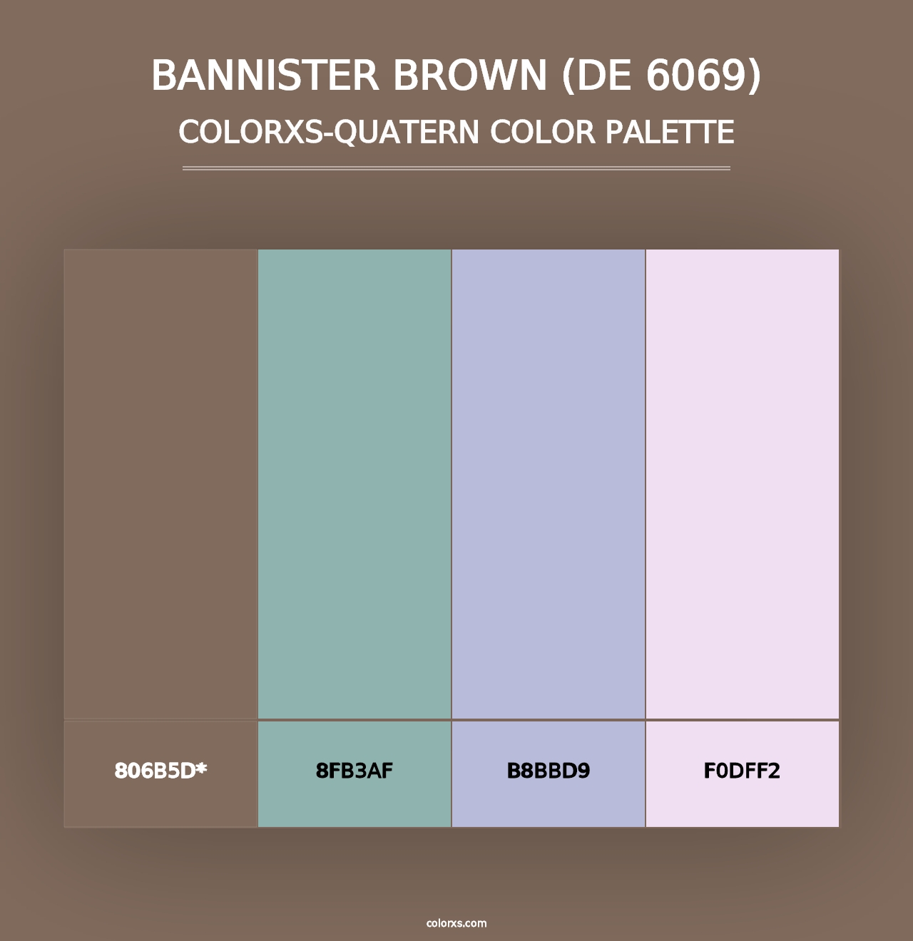 Bannister Brown (DE 6069) - Colorxs Quad Palette