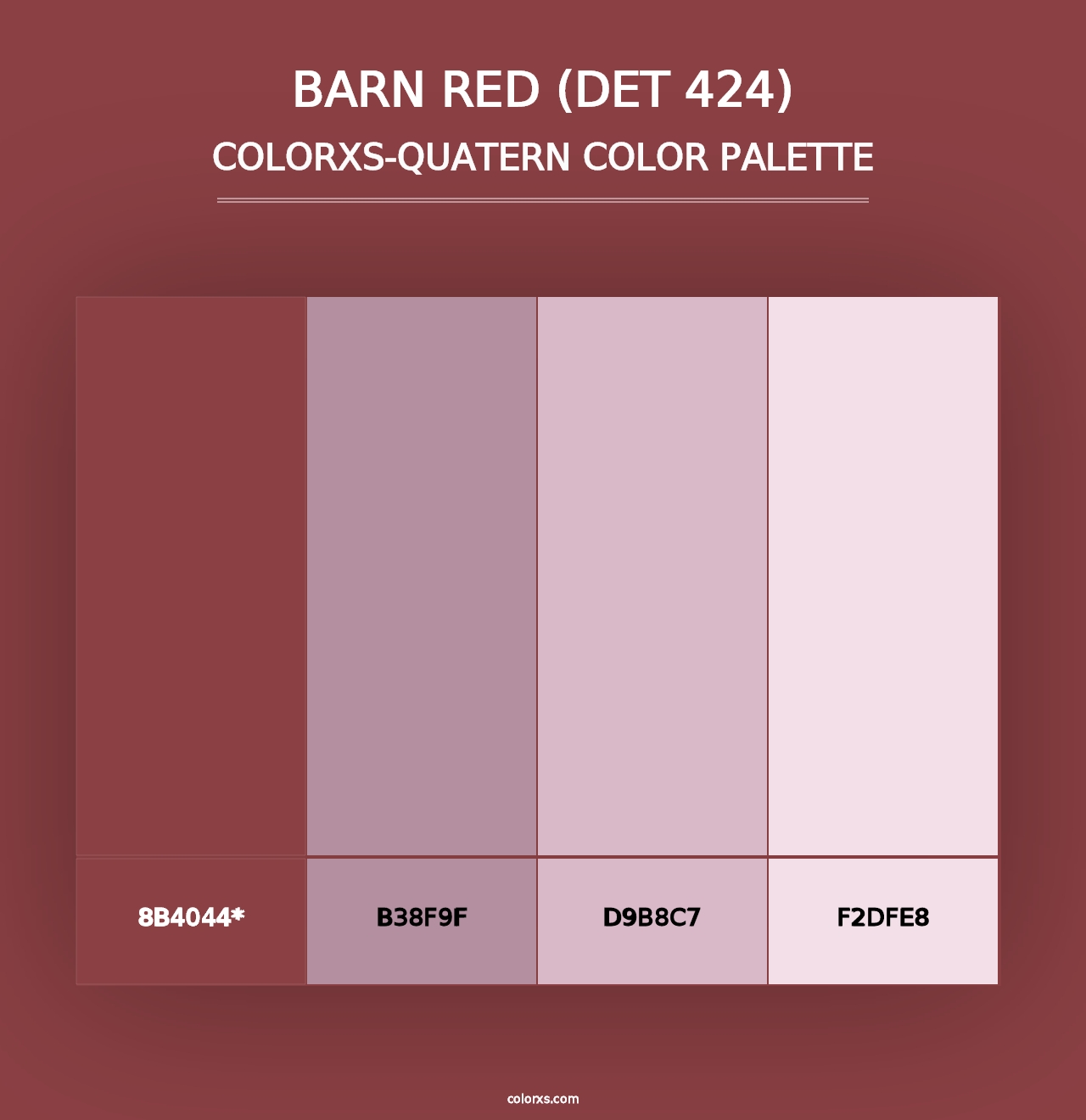 Barn Red (DET 424) - Colorxs Quad Palette