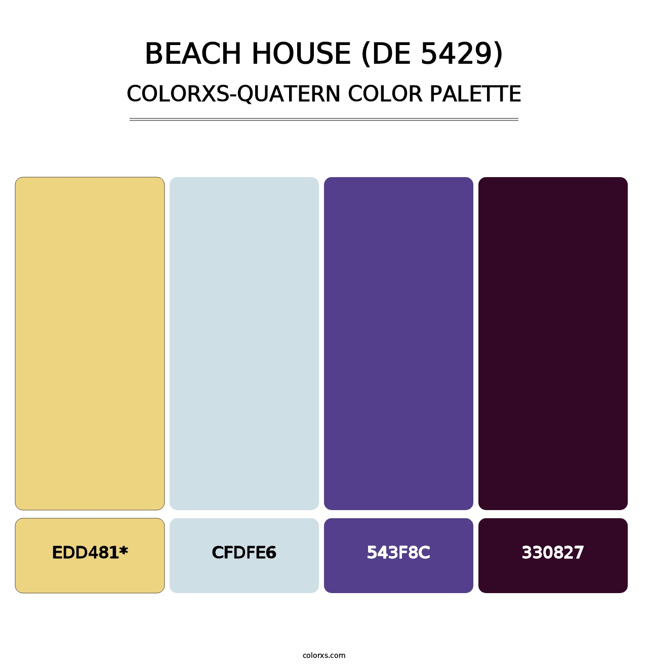 Beach House (DE 5429) - Colorxs Quad Palette