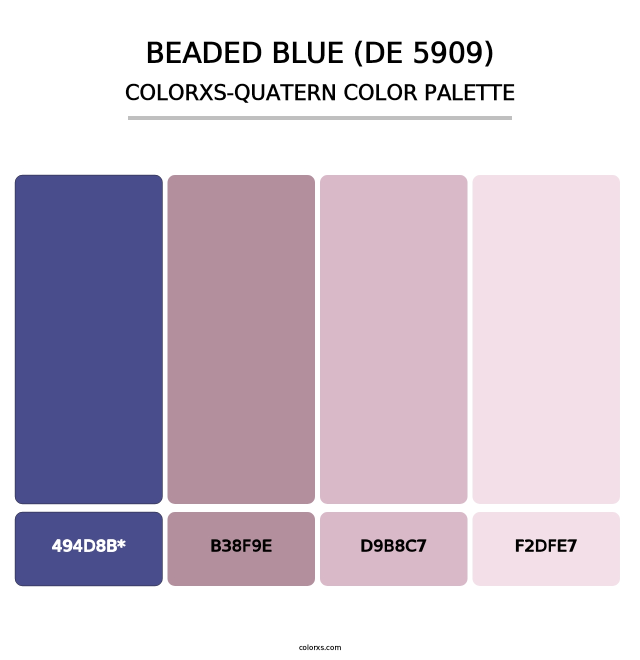 Beaded Blue (DE 5909) - Colorxs Quad Palette