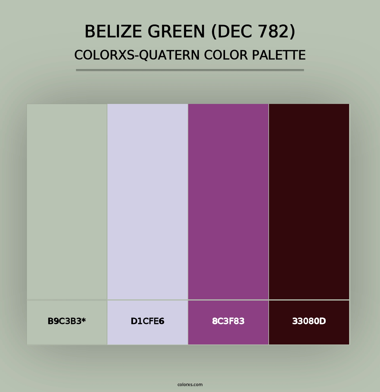 Belize Green (DEC 782) - Colorxs Quad Palette