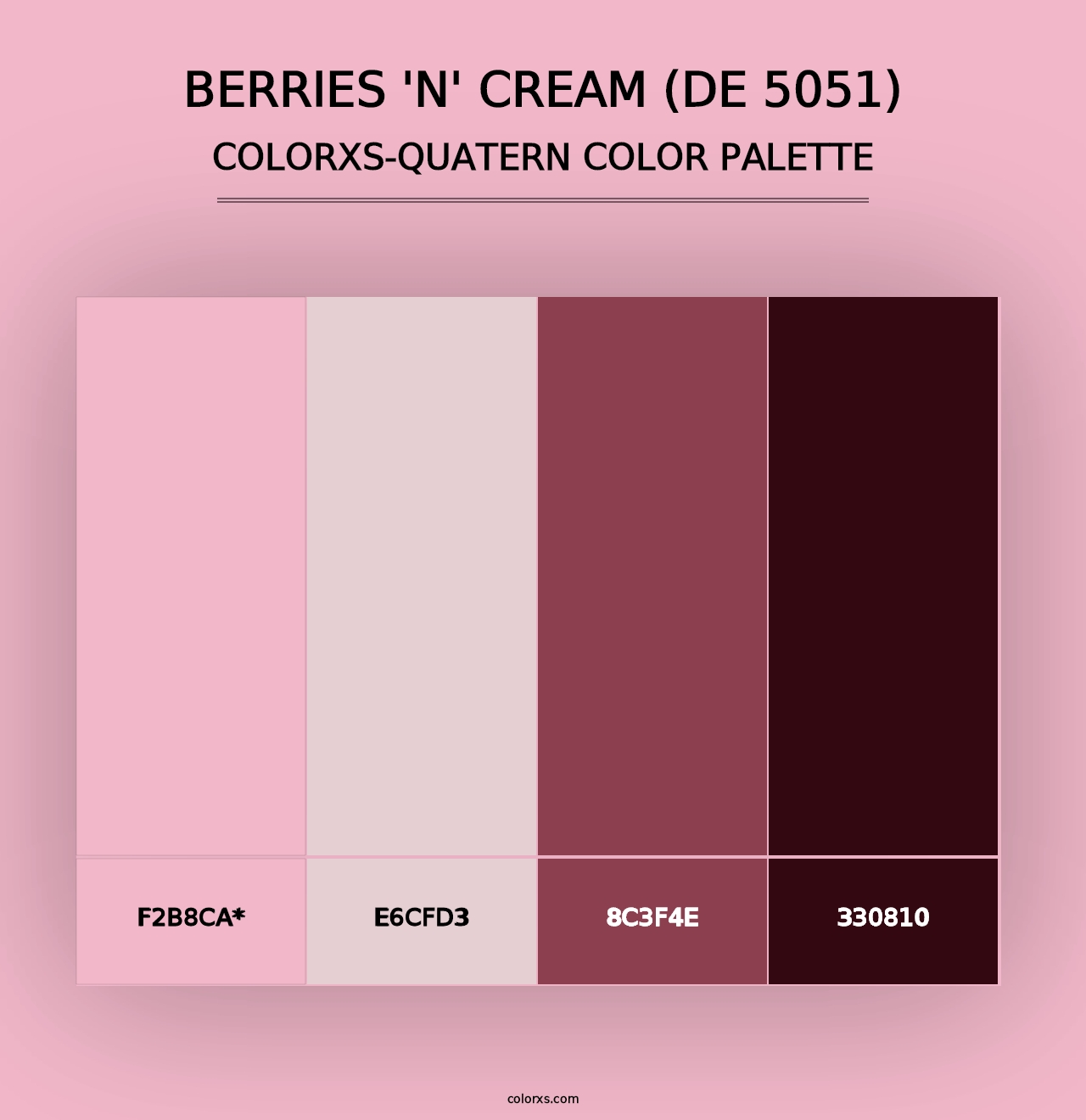 Berries 'n' Cream (DE 5051) - Colorxs Quad Palette