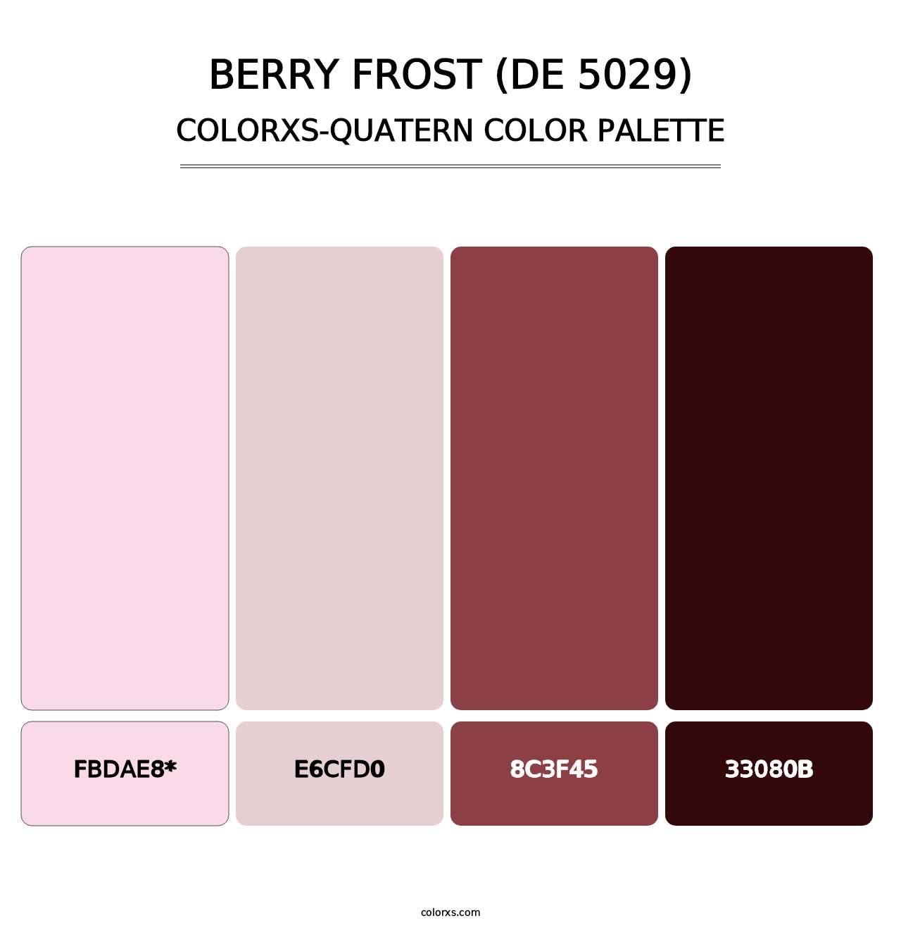 Berry Frost (DE 5029) - Colorxs Quad Palette