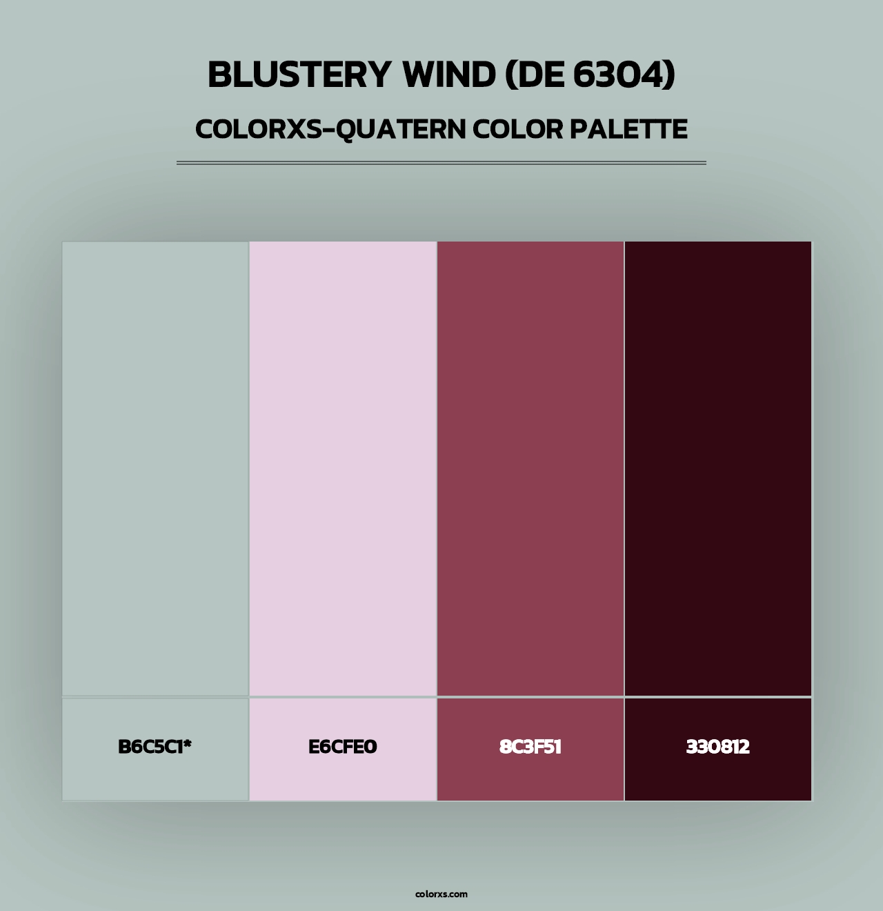 Blustery Wind (DE 6304) - Colorxs Quad Palette