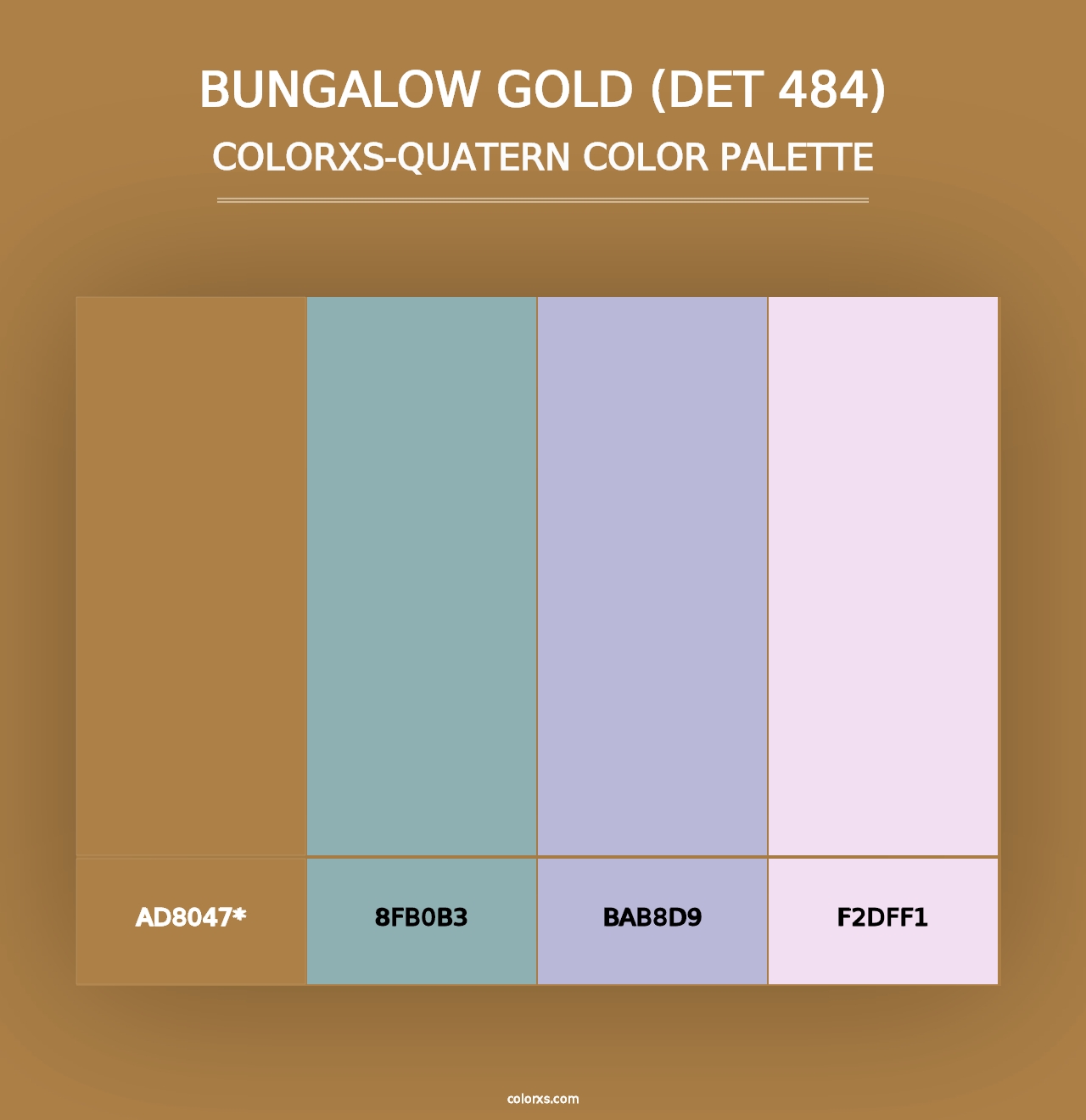 Bungalow Gold (DET 484) - Colorxs Quad Palette