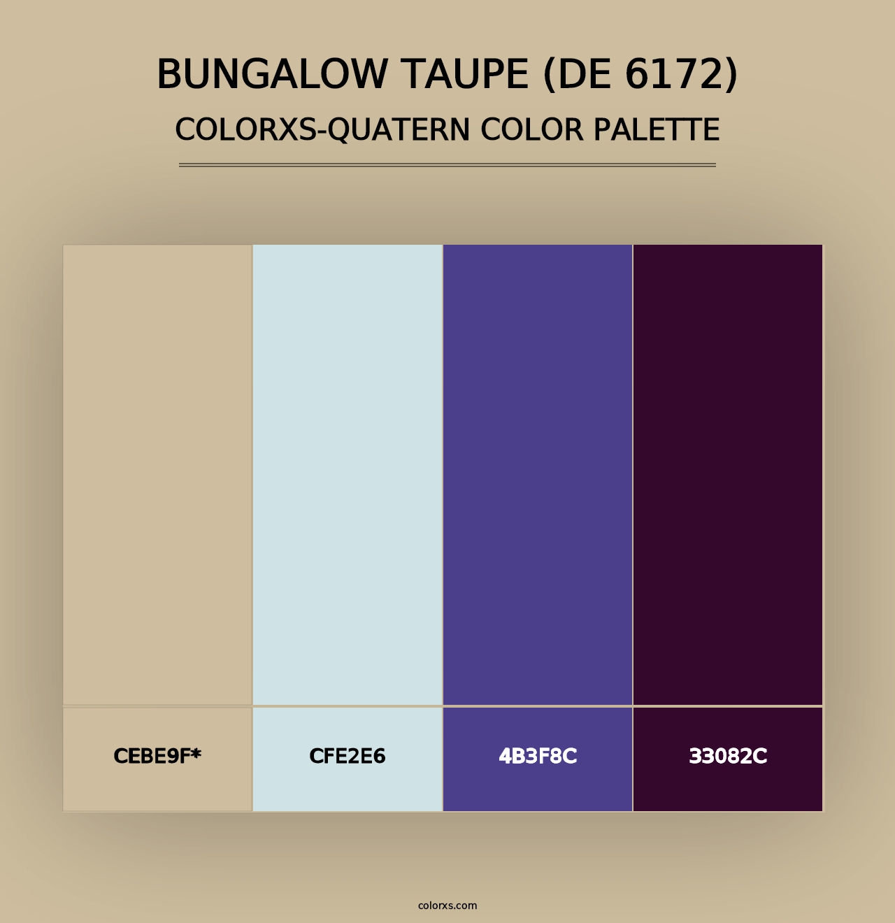 Bungalow Taupe (DE 6172) - Colorxs Quad Palette