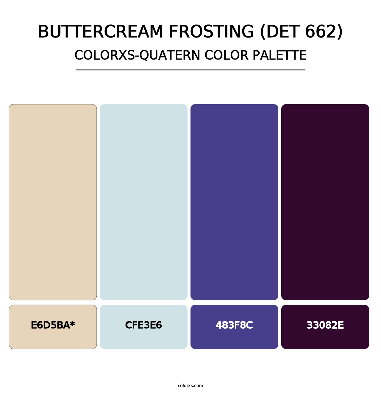 Buttercream Frosting (DET 662) - Colorxs Quad Palette