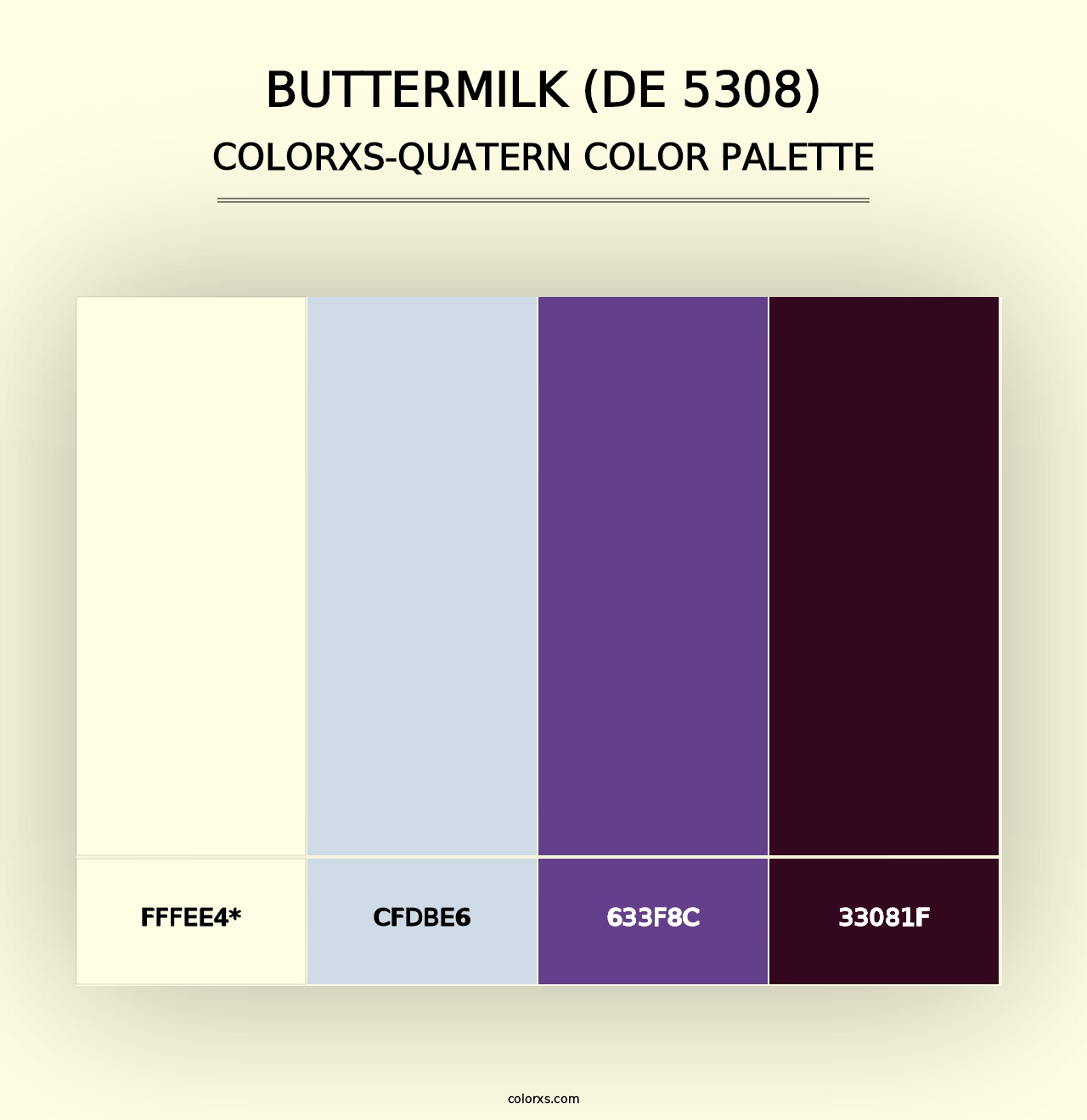 Buttermilk (DE 5308) - Colorxs Quad Palette